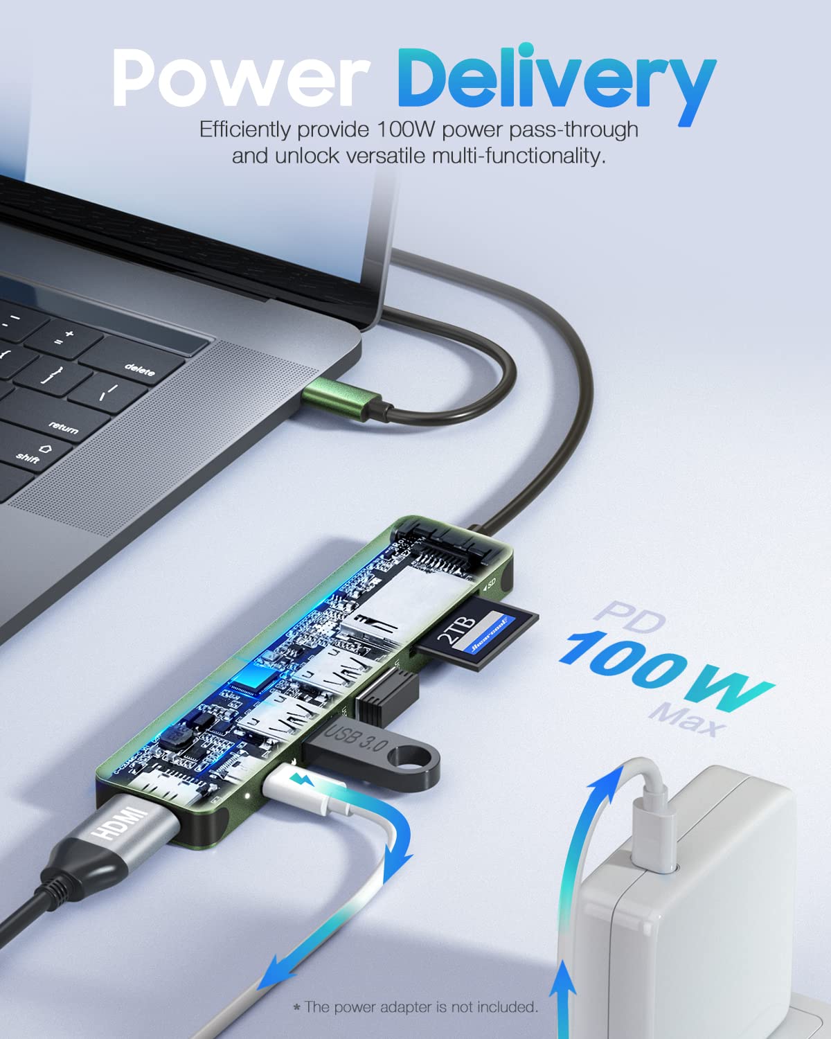 Foto 4 pulgar | Adaptador Usb-c Hiearcool 7 En 1 Usbc A Hdmi Con Pd-green De 100 W - Venta Internacional.