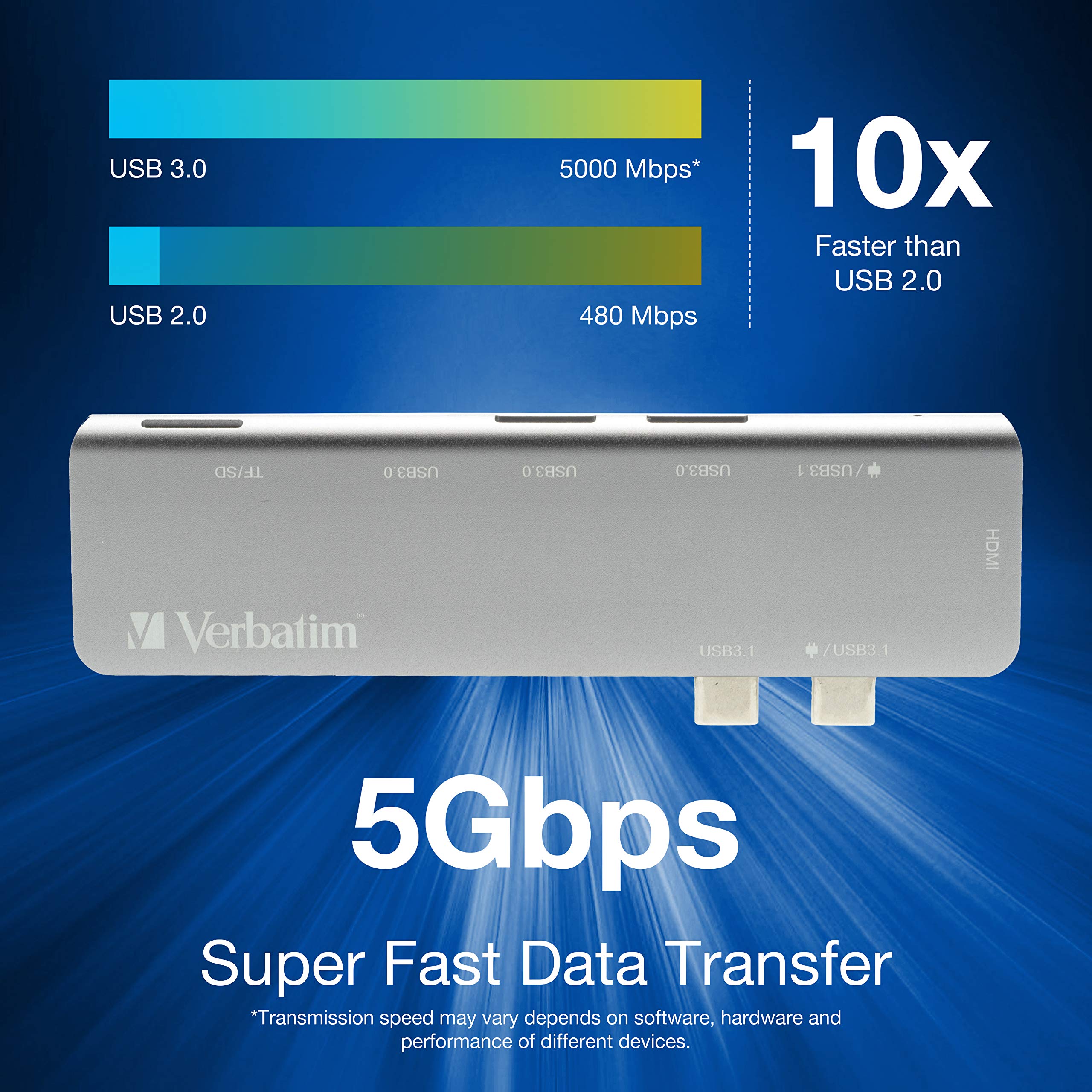 Foto 7 | Hub Usb C Verbatim 7 En 2 Para Macbook Pro Con Pd De 100 W - Venta Internacional.