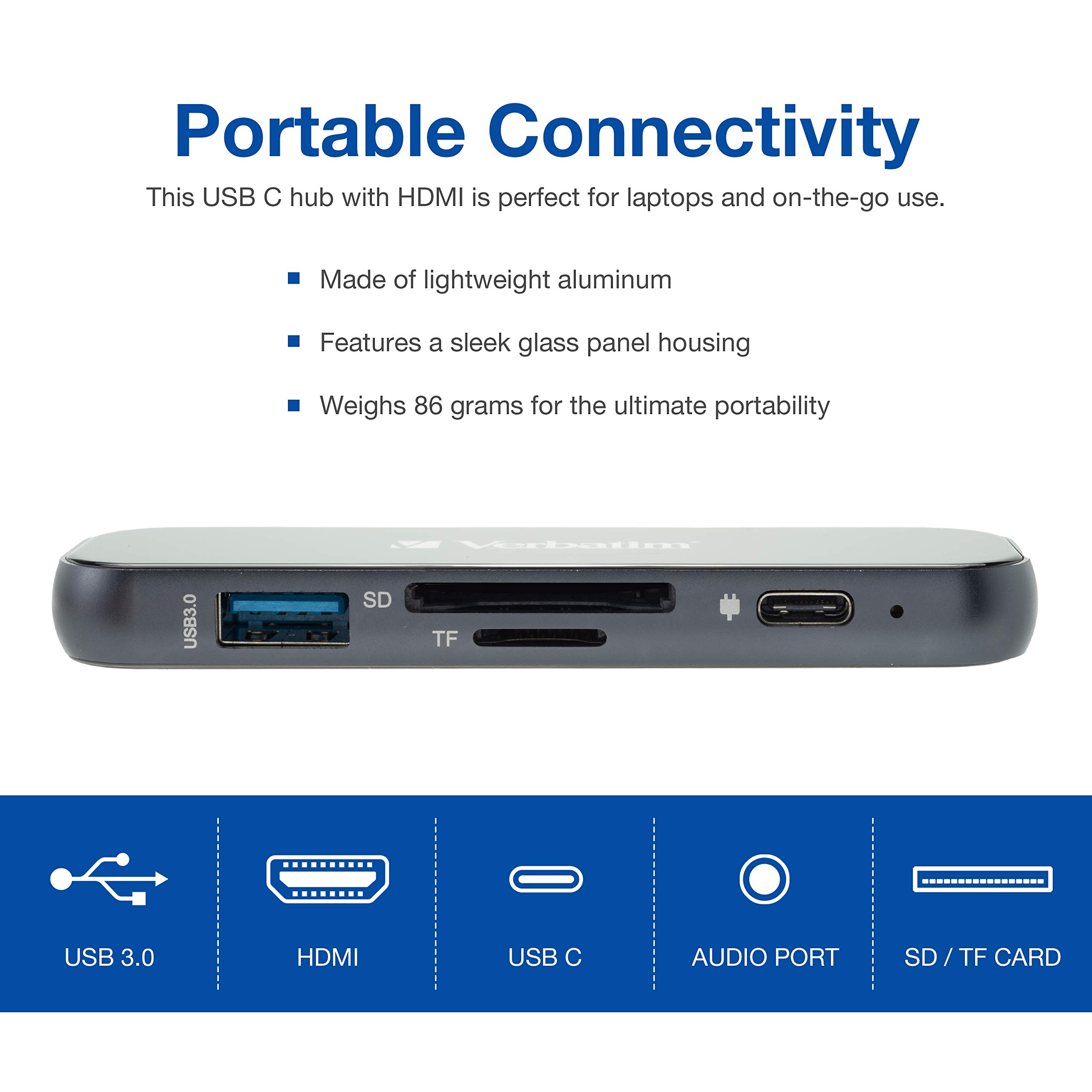 Foto 6 pulgar | Hub Usb C Verbatim 6 En 1 Con Pd De 100 W  Usb 3.0  Sd  Hdmi 4k - Venta Internacional.