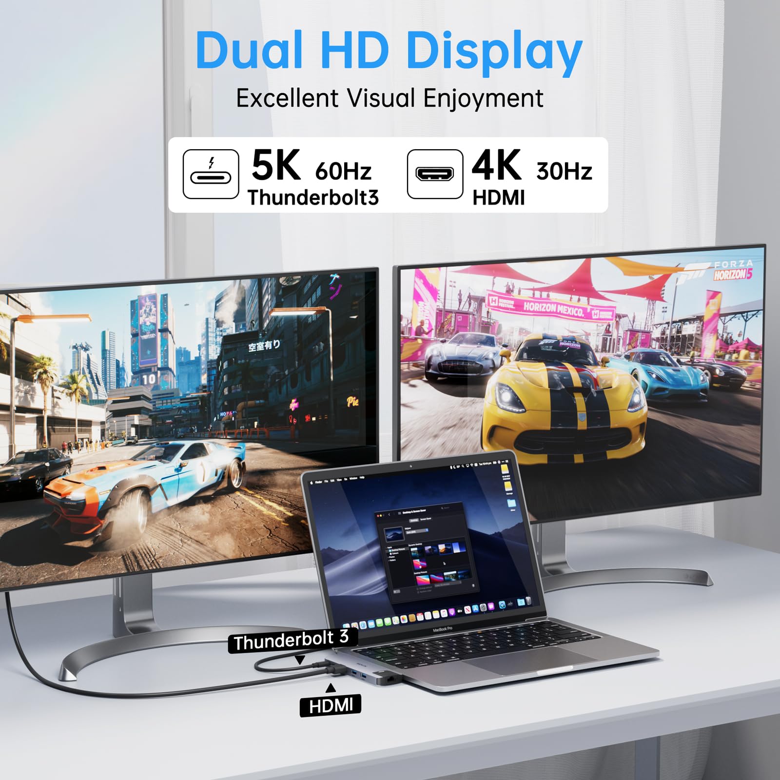 Foto 5 pulgar | Adaptador Usb C Hub Hdmi Para Macbook Pro/air M1m2m3 2023 2022 2021 13 15 16 - Venta Internacional.