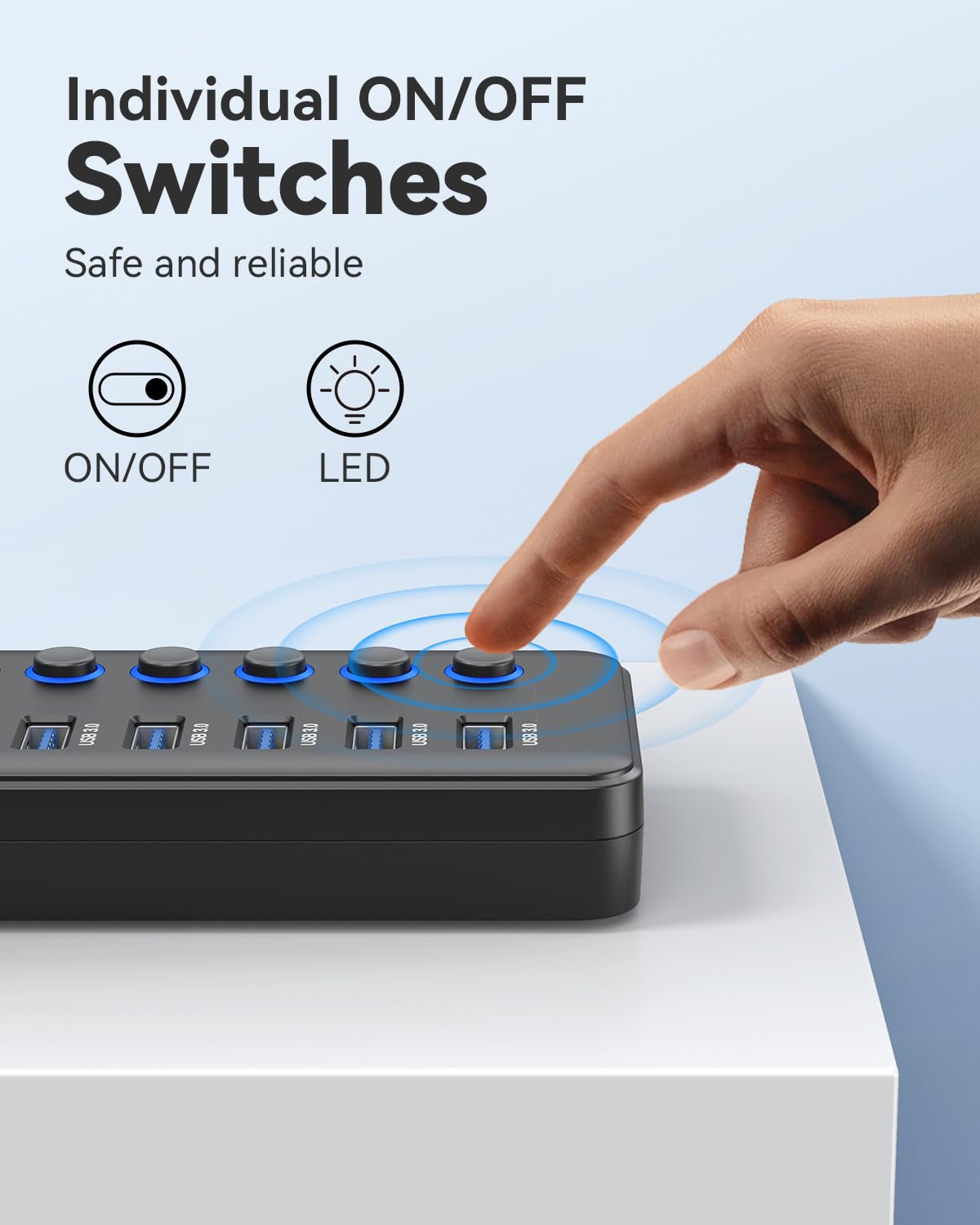 Foto 5 | Divisor Usb Hub Wenter Usb 3.0 De 11 Puertos Con 7 Puertos De Datos+4 Qc - Venta Internacional.