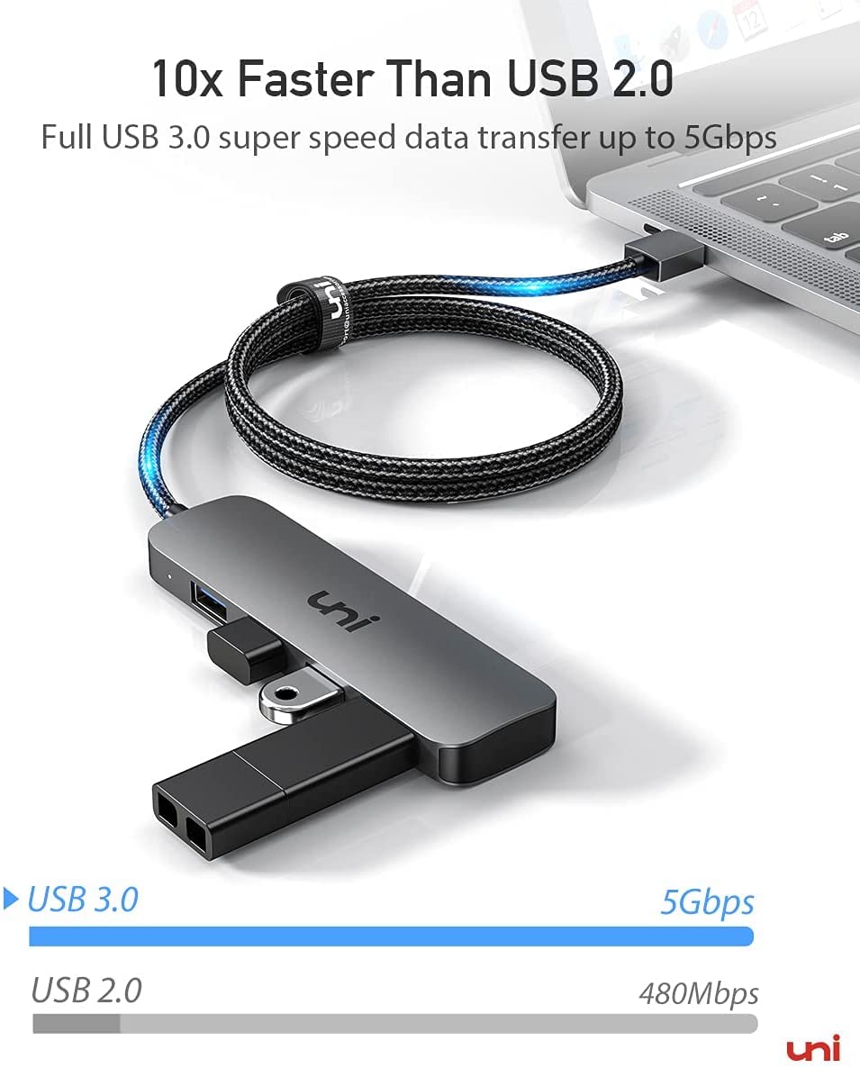 Foto 3 pulgar | Hub Usb C A Usb De 4 Puertos Unialuminio Para Macbook Pro/air - Venta Internacional.