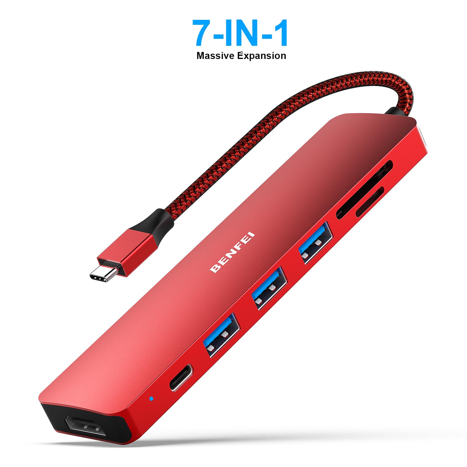 Foto 2 | Hub Usb-c Benfei 7 En 1 Con Hdmi 4k A 60 Hz/100 W Pd/3 X Usb 3.0 - Venta Internacional.