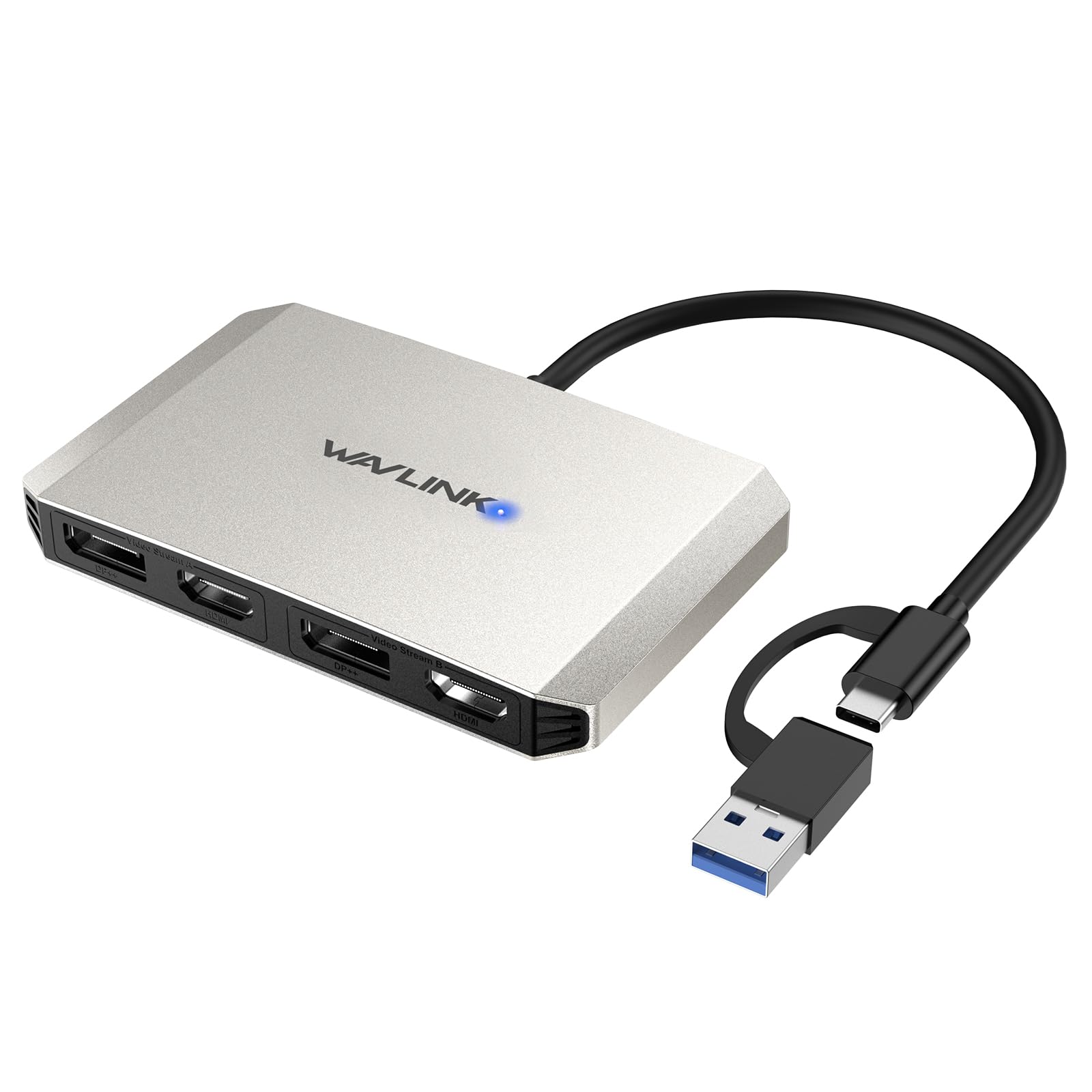 Adaptador Dual Displayport/hdmi 4k Wavlink Usb C A Usb 3.0 - Venta Internacional.