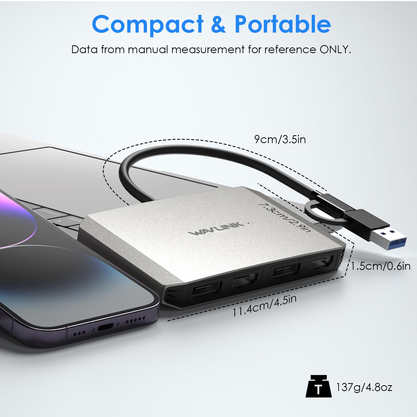 Foto 8 pulgar | Adaptador Dual Displayport/hdmi 4k Wavlink Usb C A Usb 3.0 - Venta Internacional.