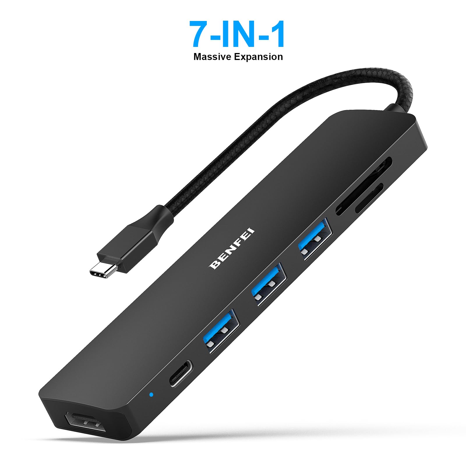 Foto 3 pulgar | Hub Usb-c Benfei 7 En 1 Con Hdmi 4k A 60 Hz/100 W Pd/3 X Usb 3.0 - Venta Internacional.