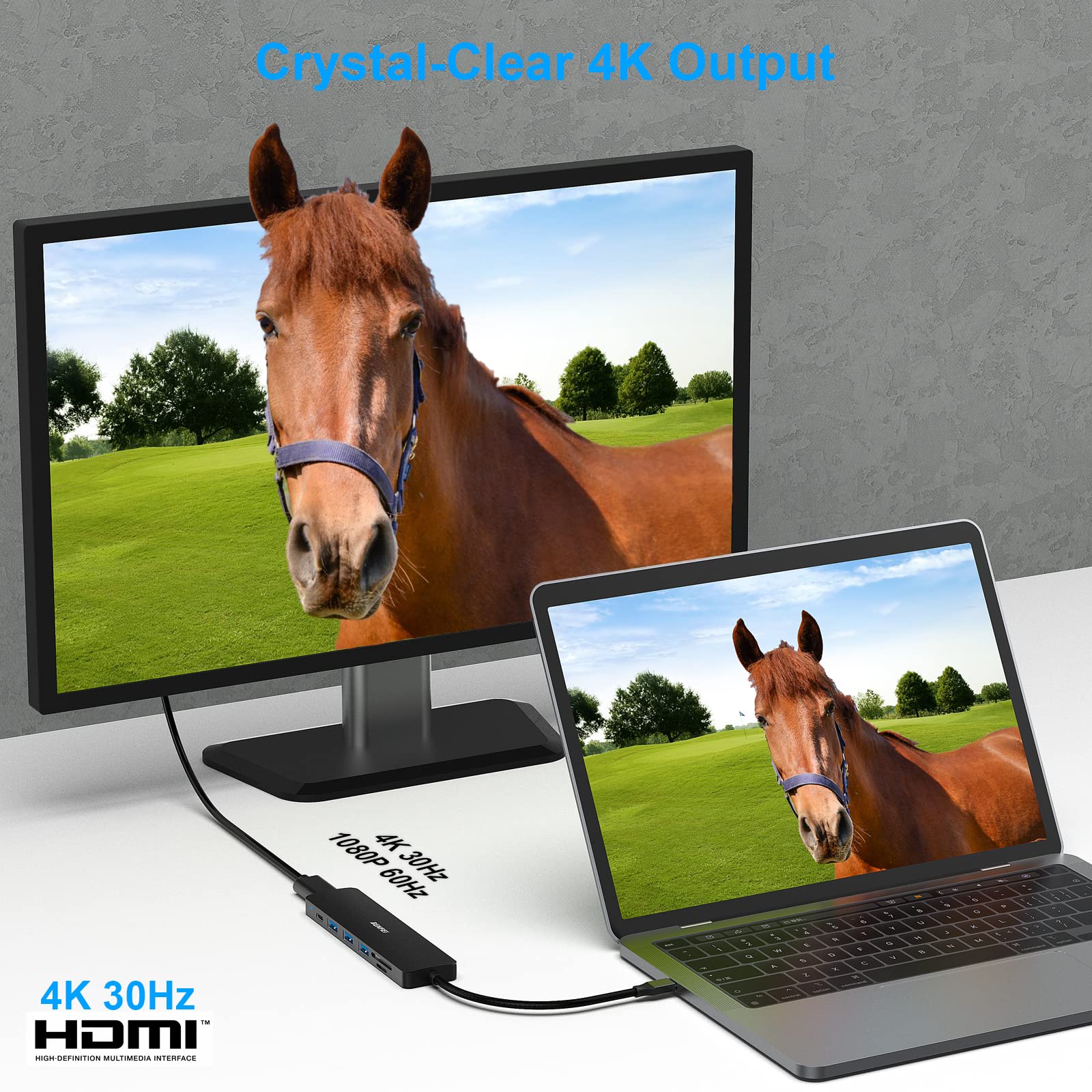 Foto 4 pulgar | Hub Usb-c Benfei 7 En 1 Con Hdmi 4k A 60 Hz/100 W Pd/3 X Usb 3.0 - Venta Internacional.