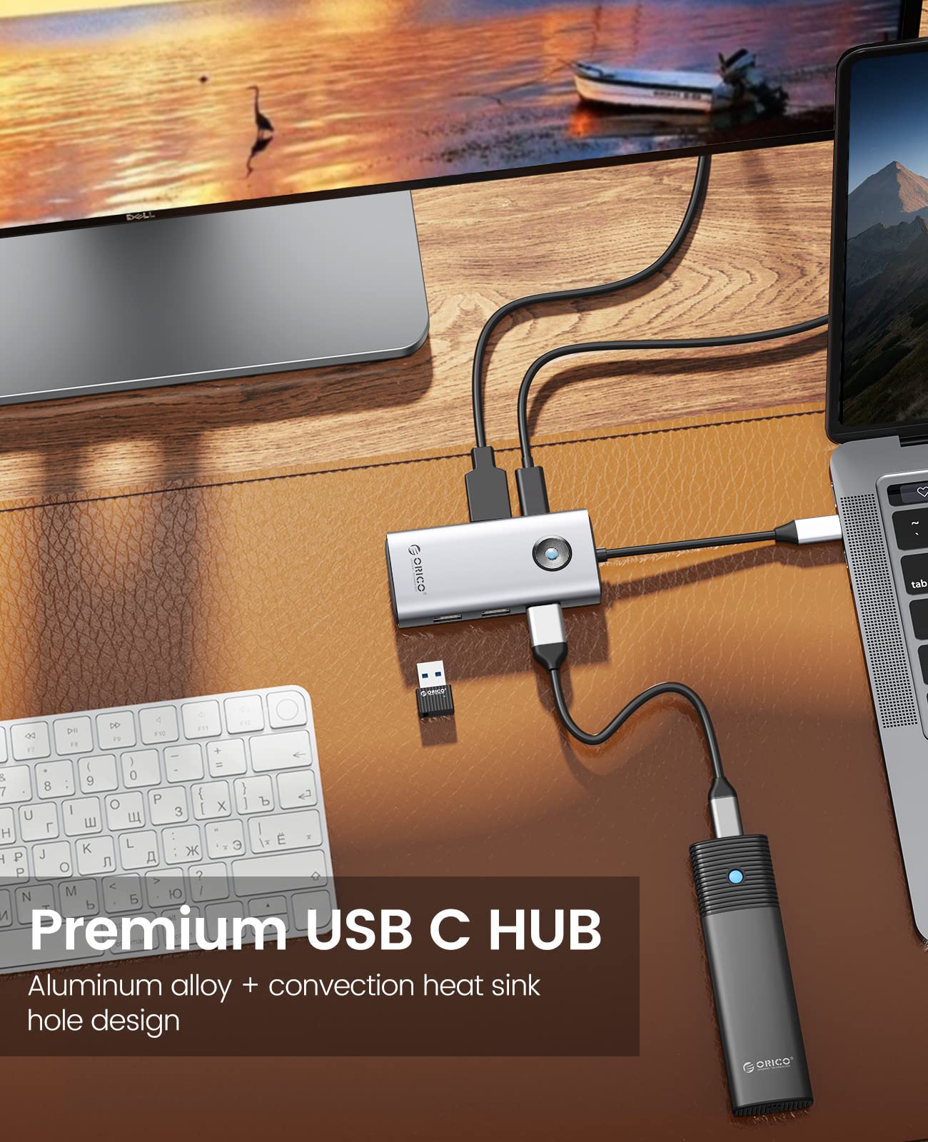 Foto 4 pulgar | Hub Usb C Orico 5 En 1 Con Hdmi 4k  Suministro De Energía De 60 W - Venta Internacional.