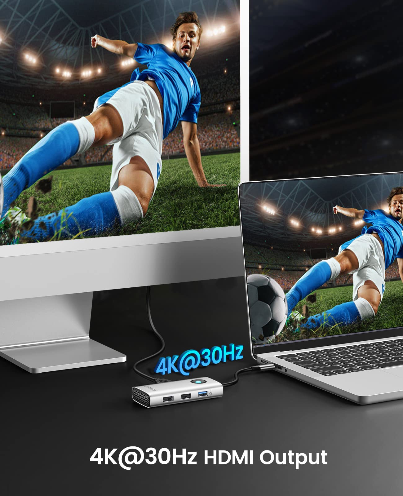 Foto 5 pulgar | Hub Usb C Orico 5 En 1 Con Hdmi 4k  Suministro De Energía De 60 W - Venta Internacional.
