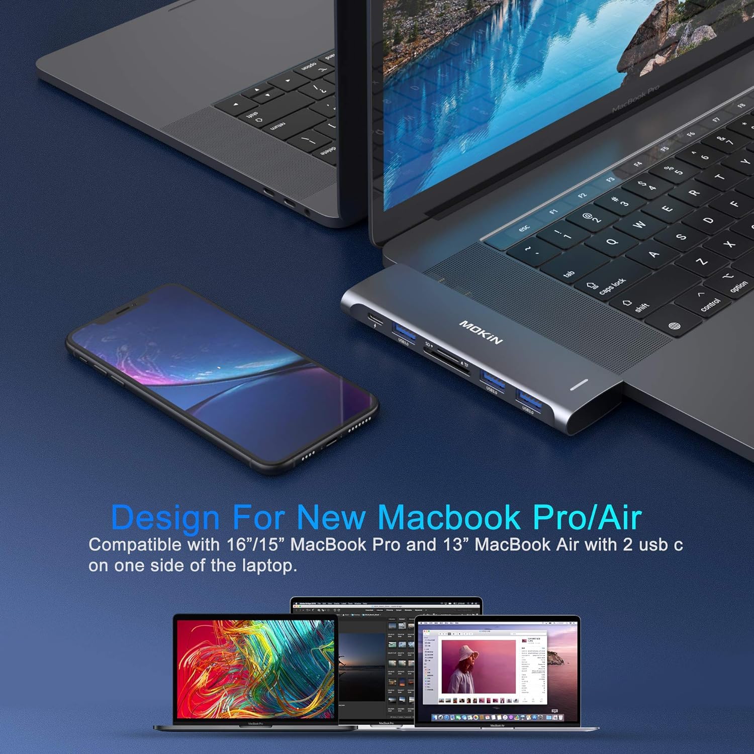 Foto 7 pulgar | Adaptador Usb C Mokin Para Macbook Pro/air M1 M2 Con 3 Usb 3.0 - Venta Internacional.
