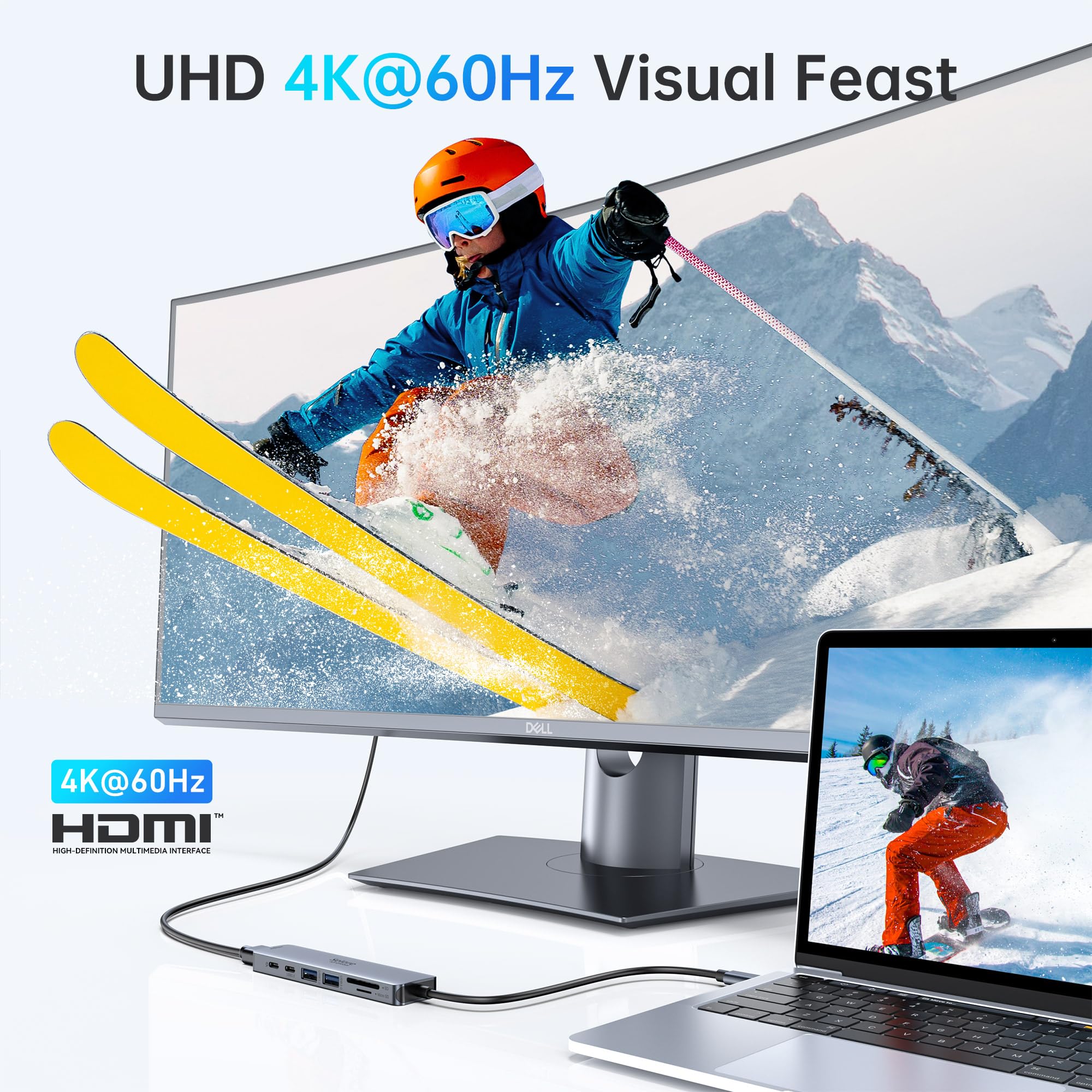 Foto 3 | Adaptador Hdmi Usb C Hub Selore&s-global 7 En 1 Para Macbook - Venta Internacional.