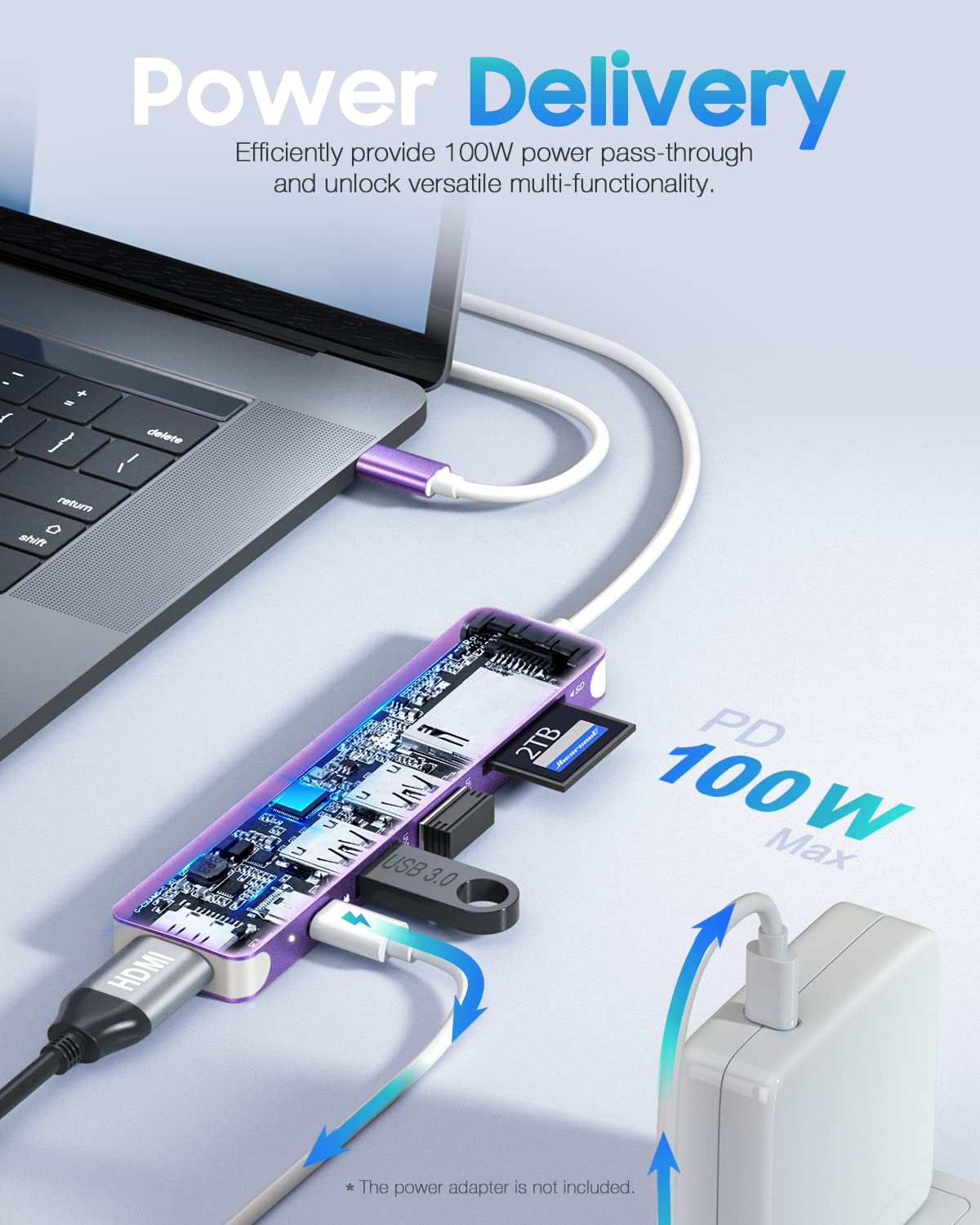 Foto 3 | Hub Usb C Hiearcool Para Macbook Pro M2 Y Mac-book Air M1 - Venta Internacional.
