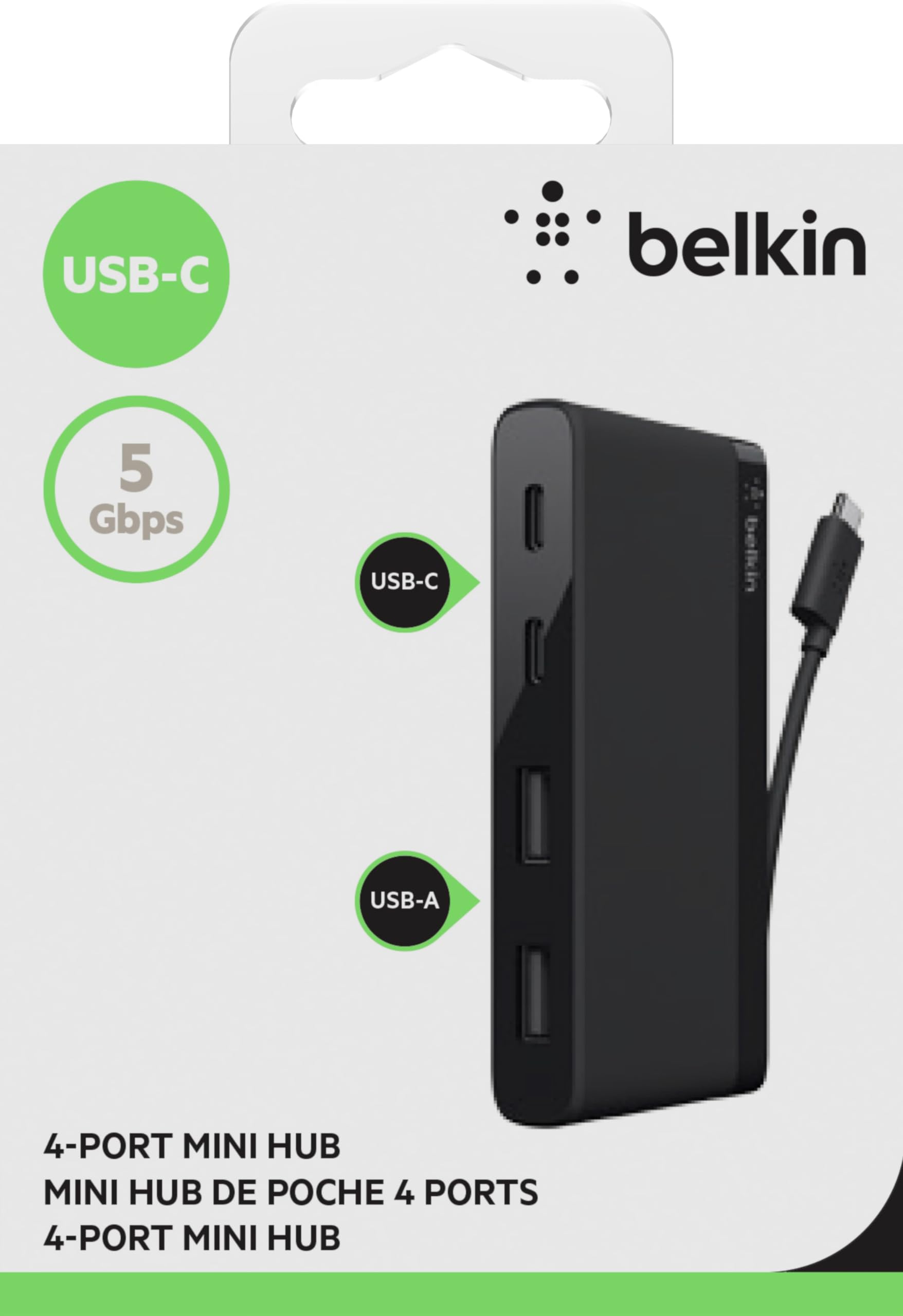 Foto 4 pulgar | Hub Usb C Ultraportátil De 4 Puertos De Belkin Con 2 Usb C Y 2 Usb A - Venta Internacional.