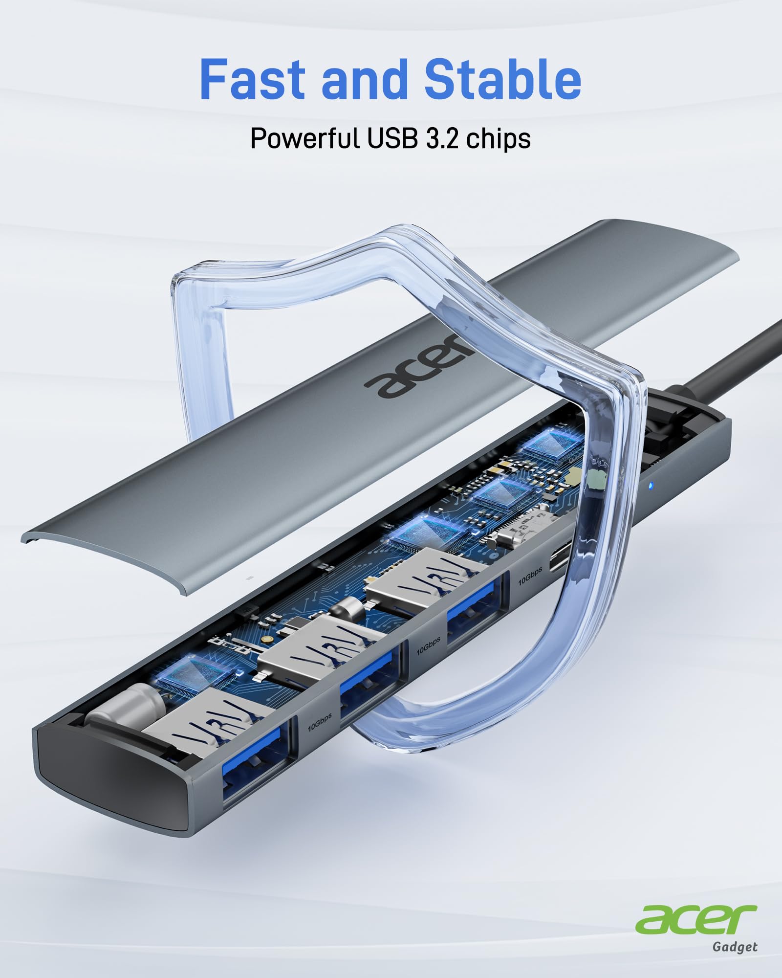 Foto 6 pulgar | Adaptador Usb C Hub Acer De 10 Gbps Usb 3.2 Gen 2  3 Usb-a  1 Usb-c - Venta Internacional.