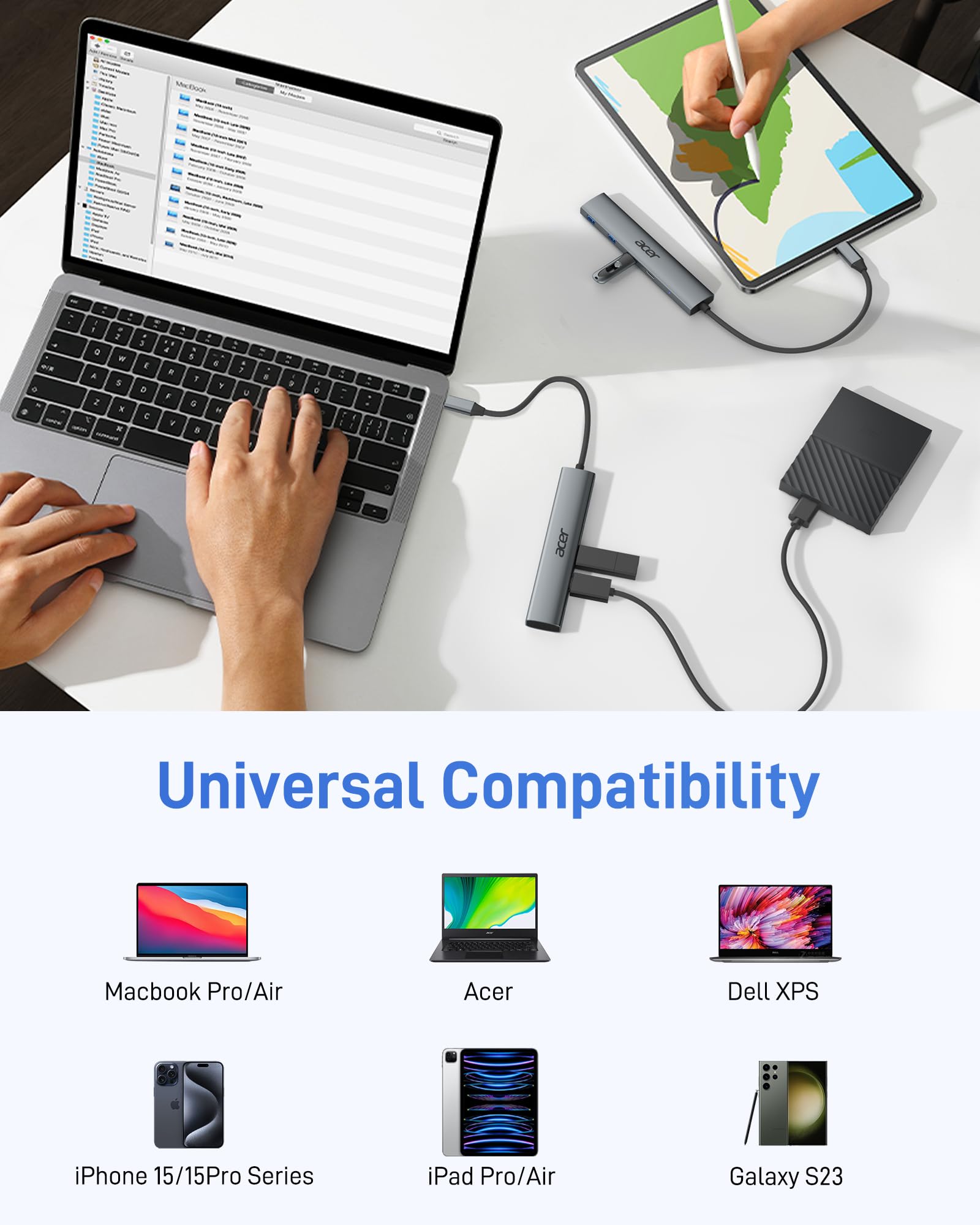 Foto 8 pulgar | Adaptador Usb C Hub Acer De 10 Gbps Usb 3.2 Gen 2  3 Usb-a  1 Usb-c - Venta Internacional.