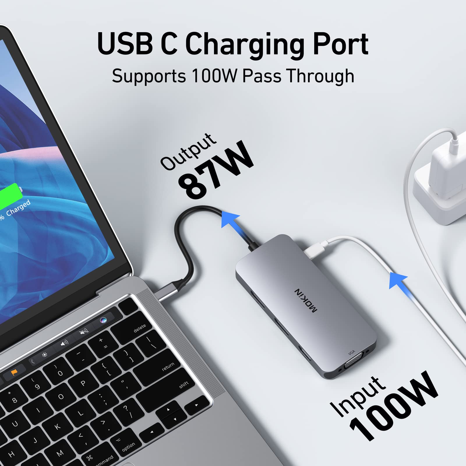Foto 6 pulgar | Estación De Acoplamiento Usb C Mokin Dual Displayport 8 En 1 - Venta Internacional.