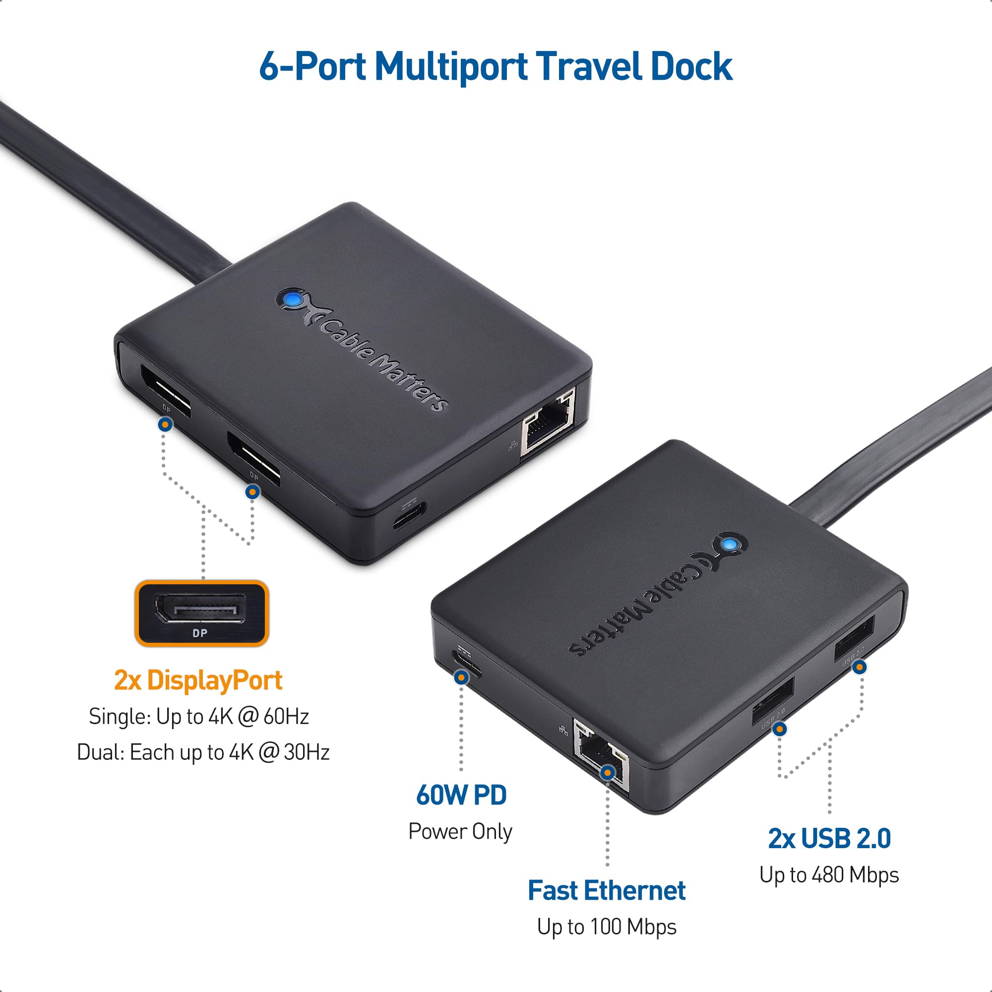 Foto 3 pulgar | Cable De Acoplamiento Usb C Matters Para Monitor Doble Con Displayport 4k - Venta Internacional.