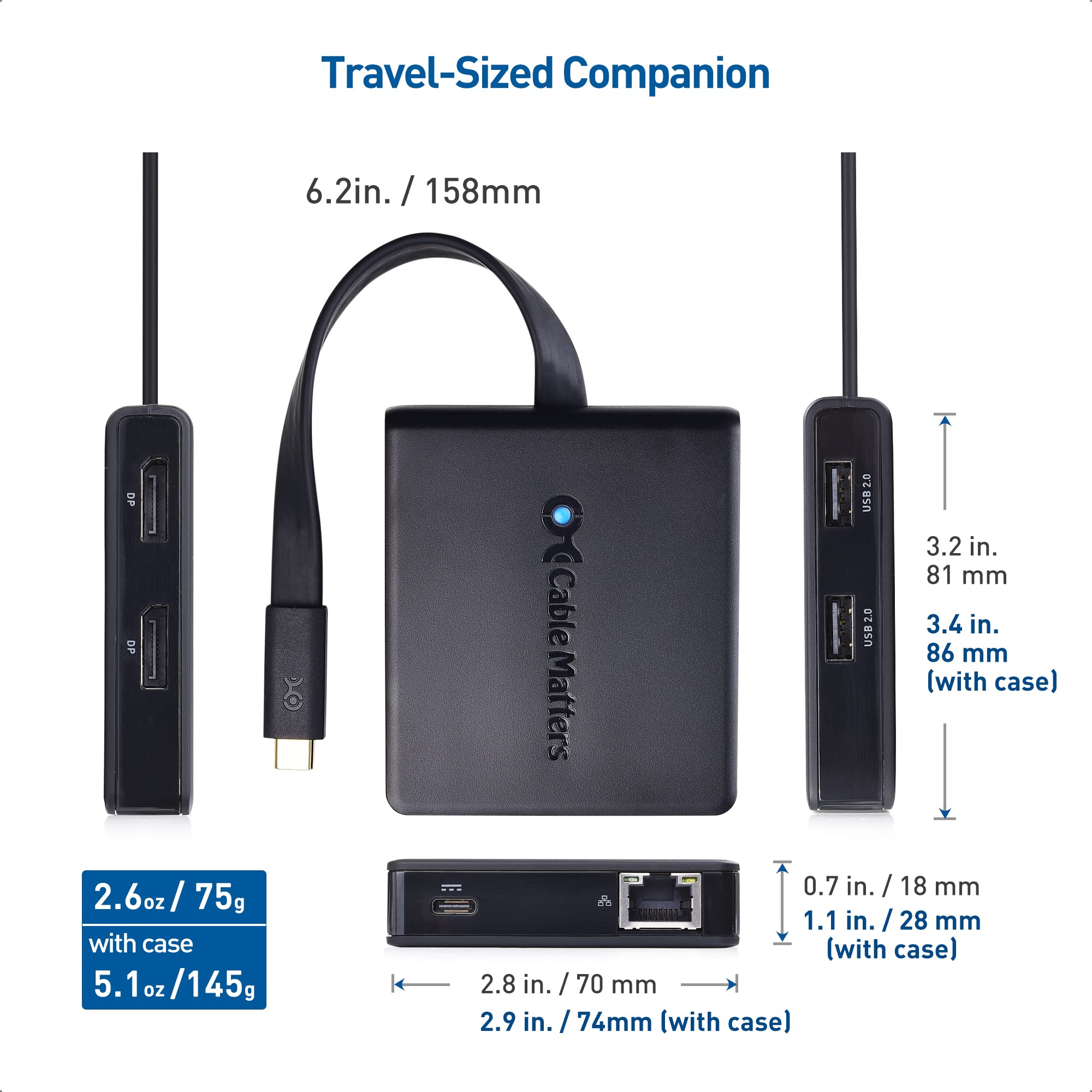 Foto 8 pulgar | Cable De Acoplamiento Usb C Matters Para Monitor Doble Con Displayport 4k - Venta Internacional.