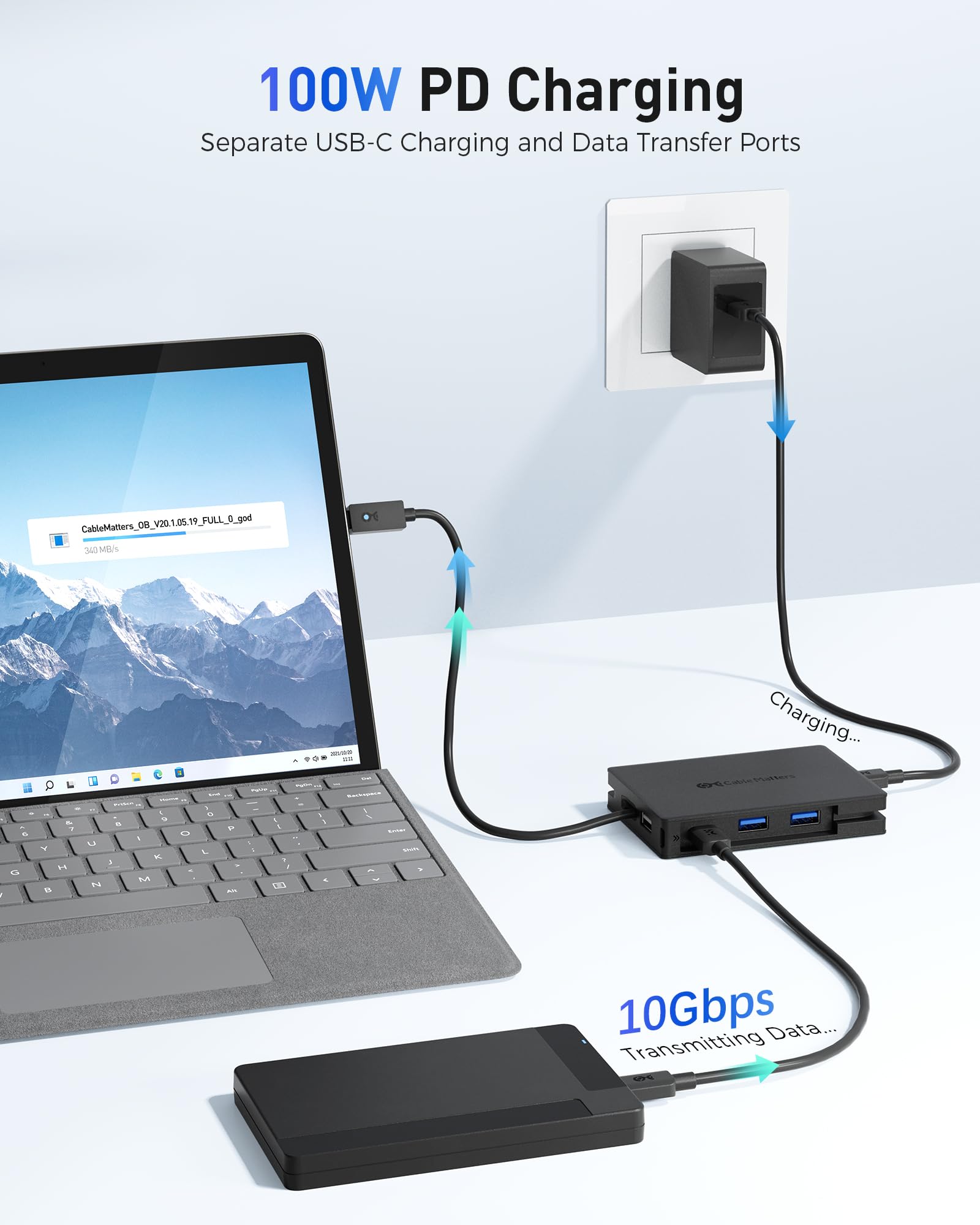 Foto 5 | Cable Hub Usb4 Matters 8 En 1 Portátil De 40 Gbps Con Pd De 100 W - Venta Internacional.
