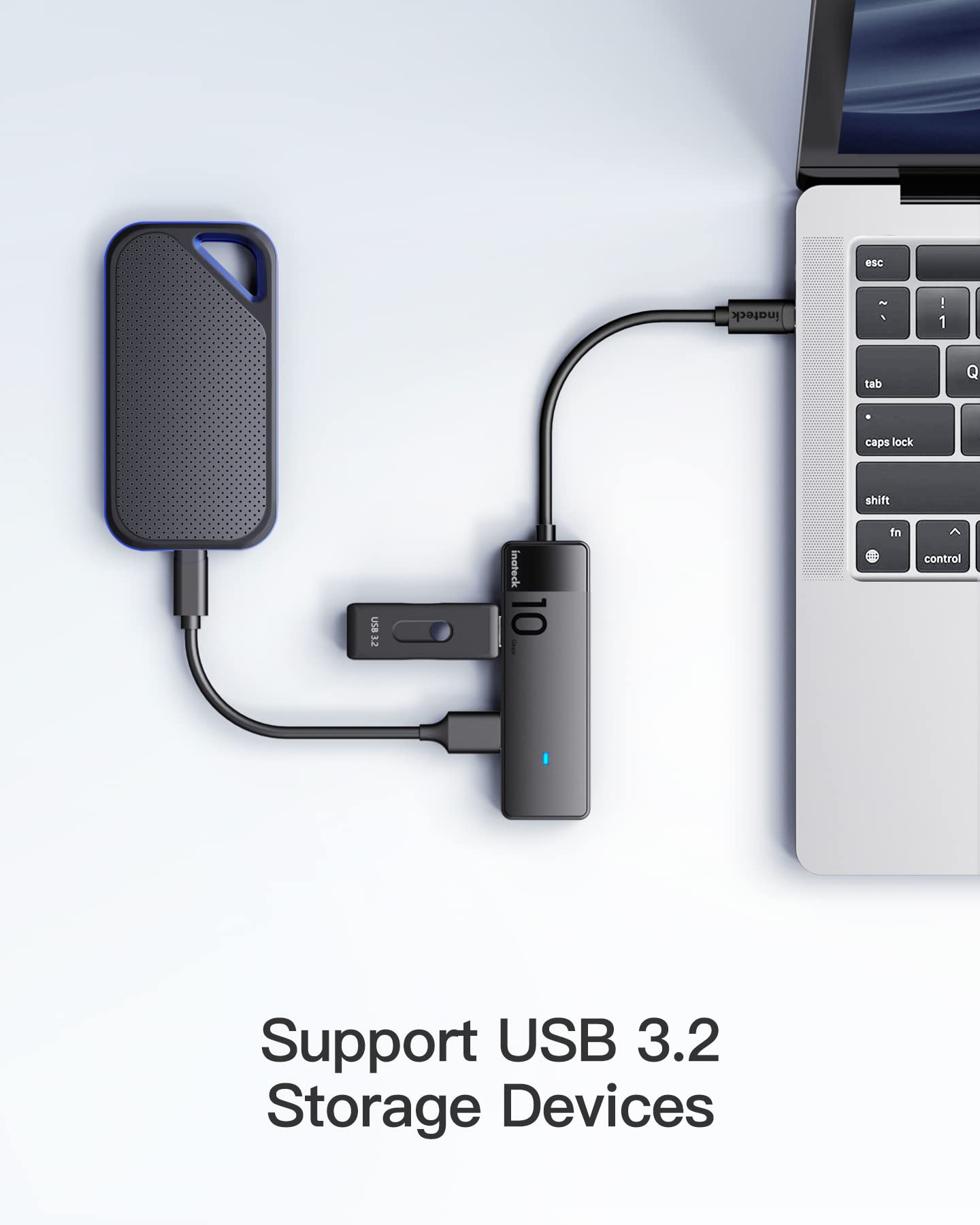 Foto 5 pulgar | Hub Usb Inateck Hb2025 Usb C A Usb 3.2 Gen 2 Con 4 Puertos Usb A - Venta Internacional.