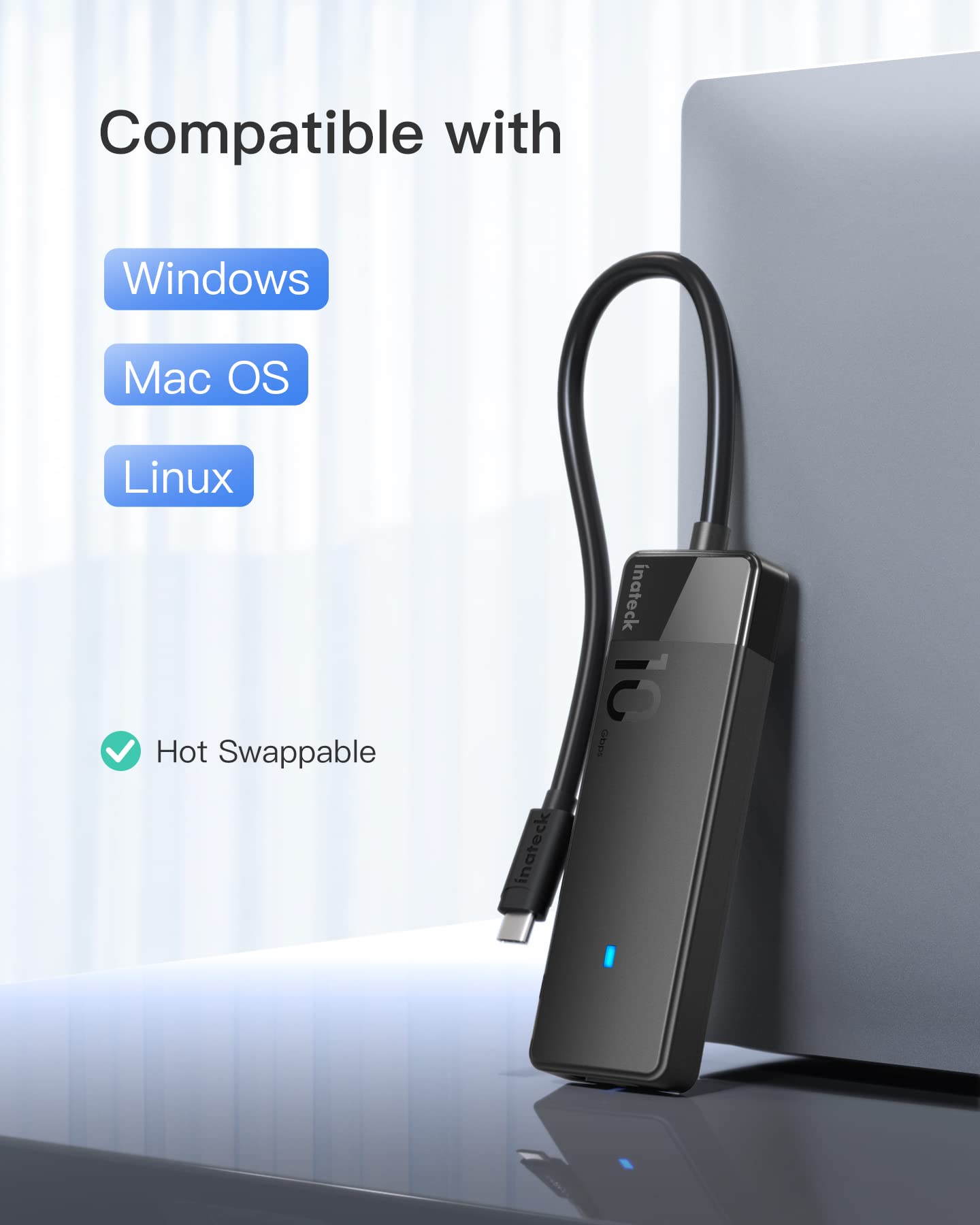 Foto 7 pulgar | Hub Usb Inateck Hb2025 Usb C A Usb 3.2 Gen 2 Con 4 Puertos Usb A - Venta Internacional.