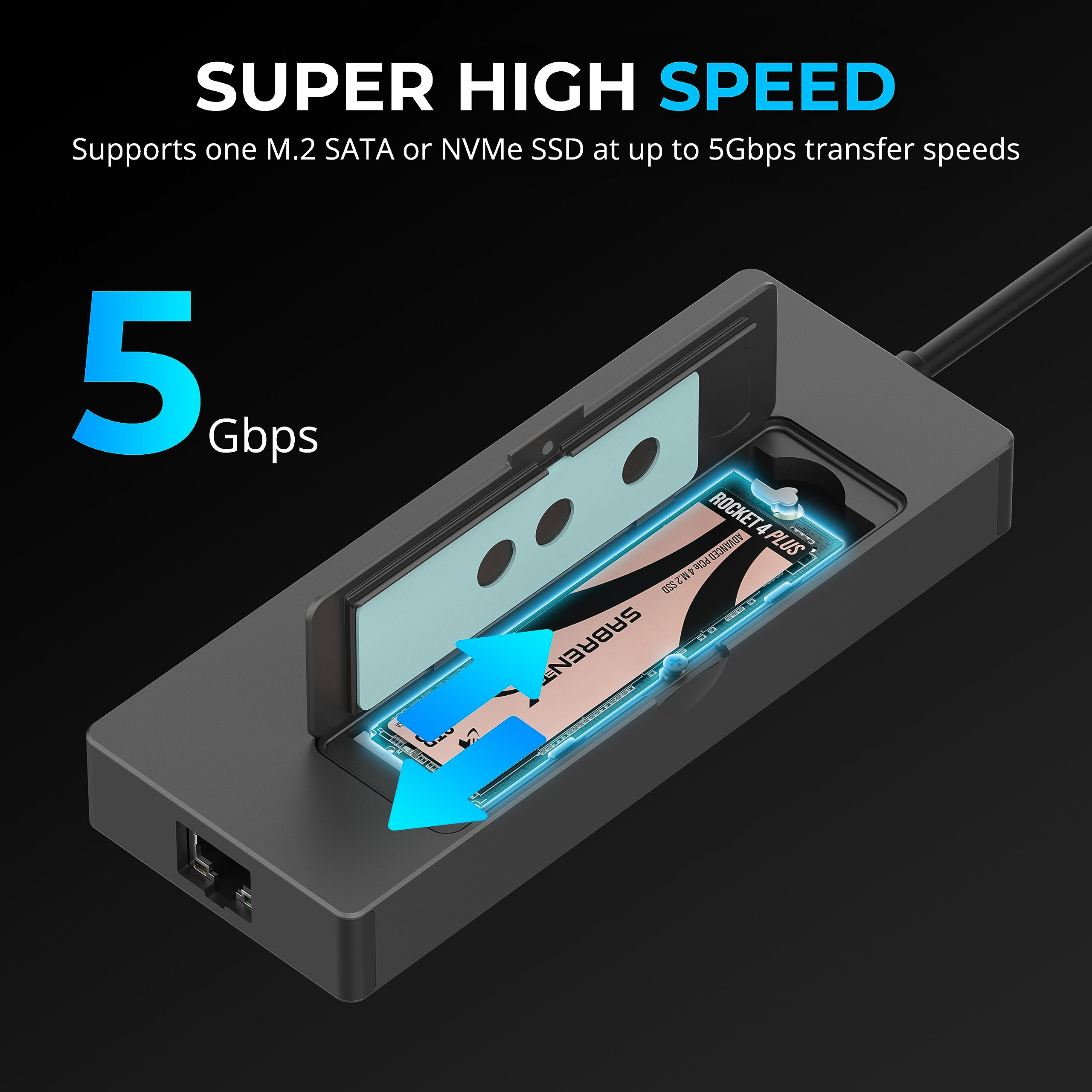 Foto 7 pulgar | Concentrador Usb-c Y Caja Ssd Sabrent Hb-6pnv Pd De 6 Puertos Y 90 W - Venta Internacional.
