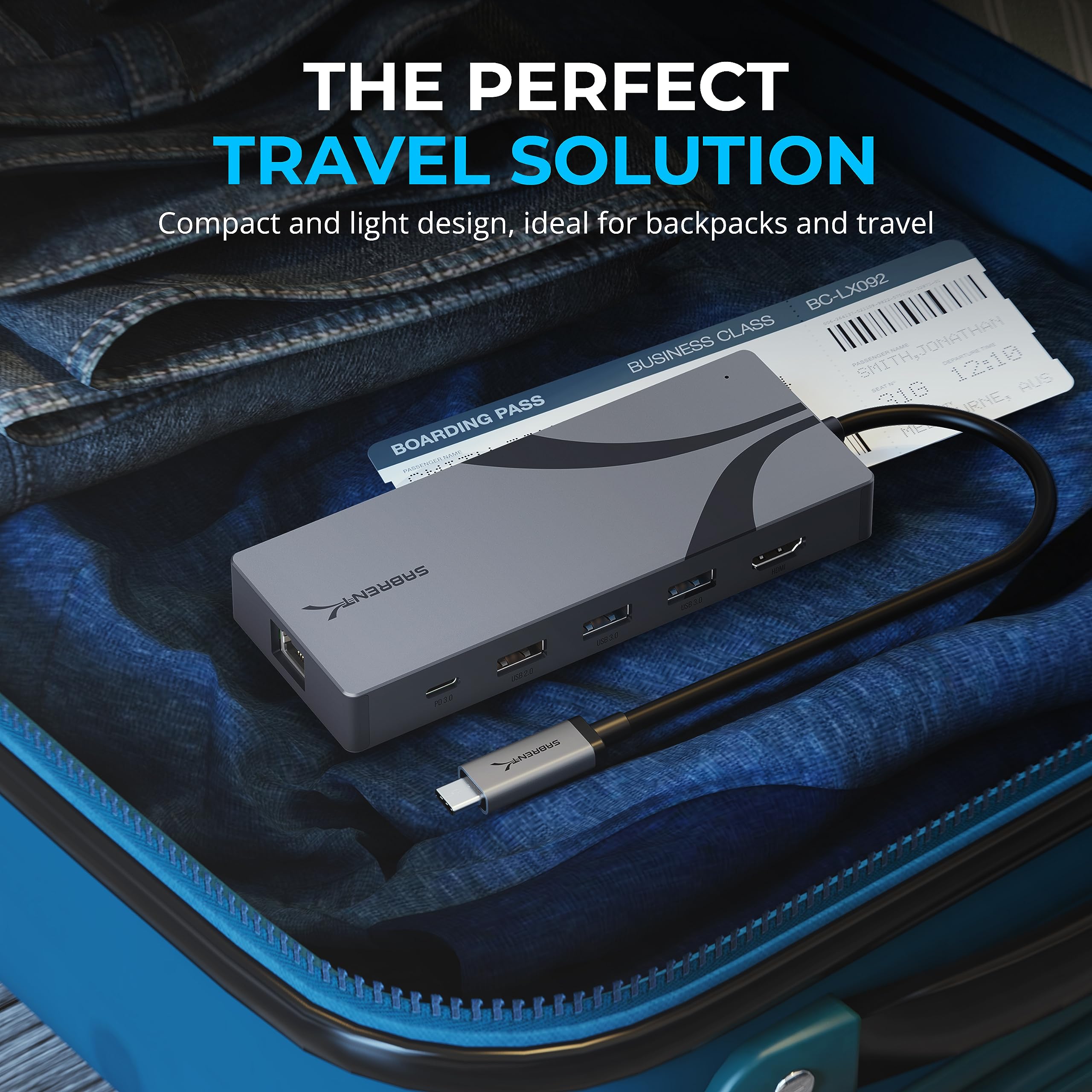 Foto 7 | Concentrador Usb-c Y Caja Ssd Sabrent Hb-6pnv Pd De 6 Puertos Y 90 W - Venta Internacional.