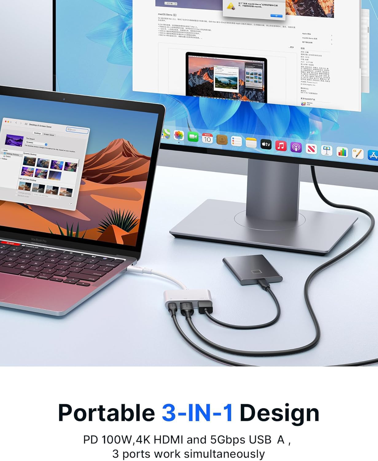 Foto 3 pulgar | Adaptador Multipuerto Av Digital Usb C Jsaux Para Iphone/ipad/mac - Venta Internacional.