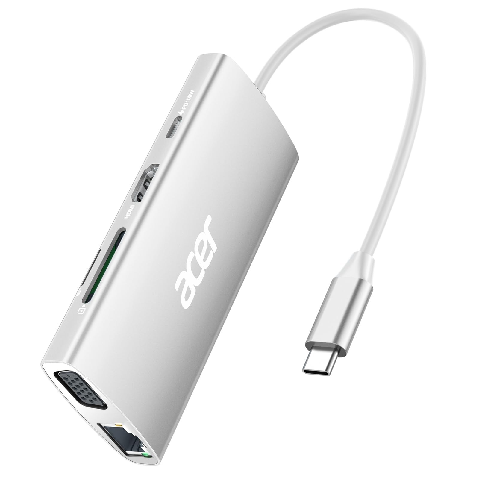 Hub Usb C Acer 9 En 1 Con Hdmi 4k @30hz  Ethernet  Usb-a De 5 Gbps - Venta Internacional.