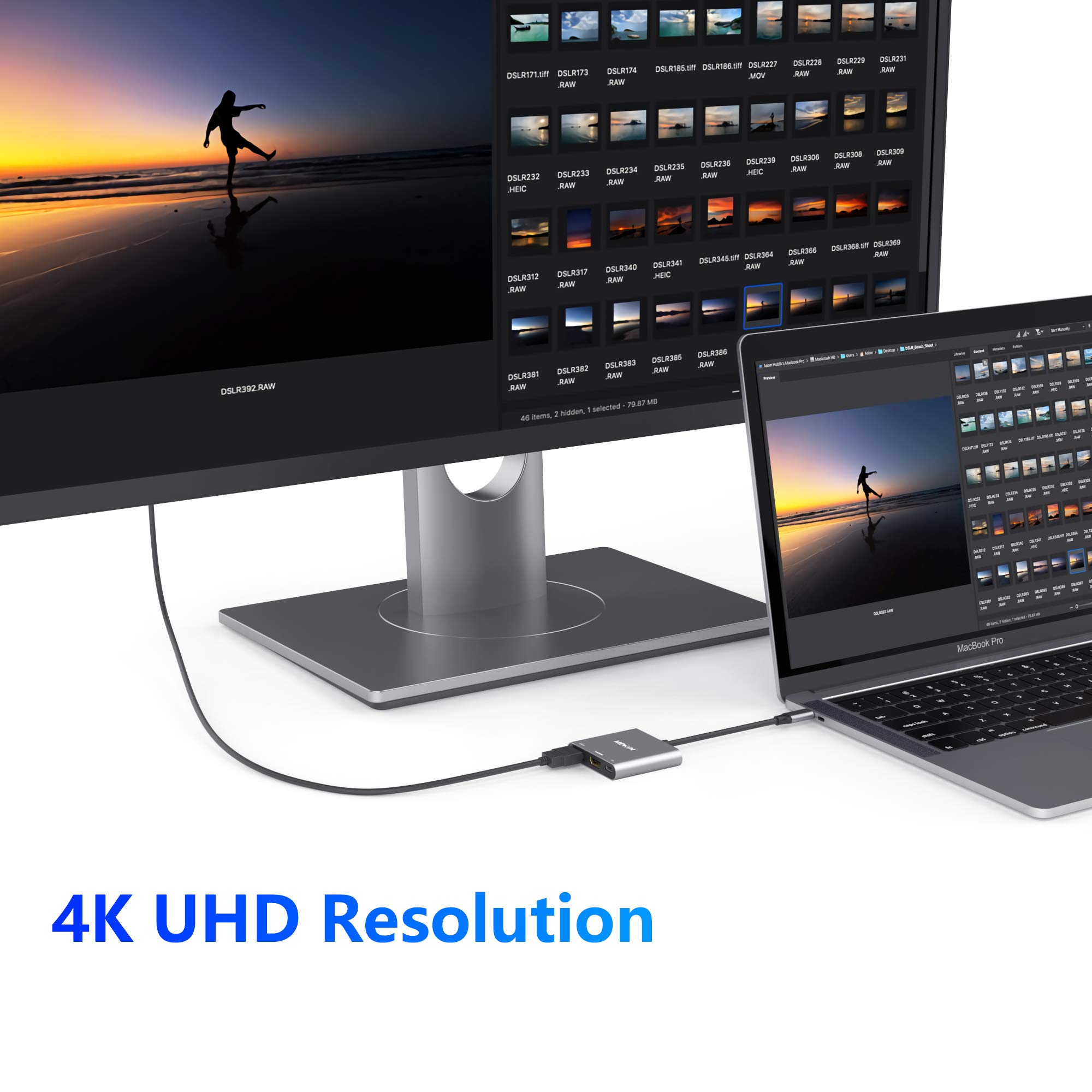 Foto 3 | Adaptador Multipuerto Usb C A Hdmi Mokin Para Macbook Pro/air - Venta Internacional.