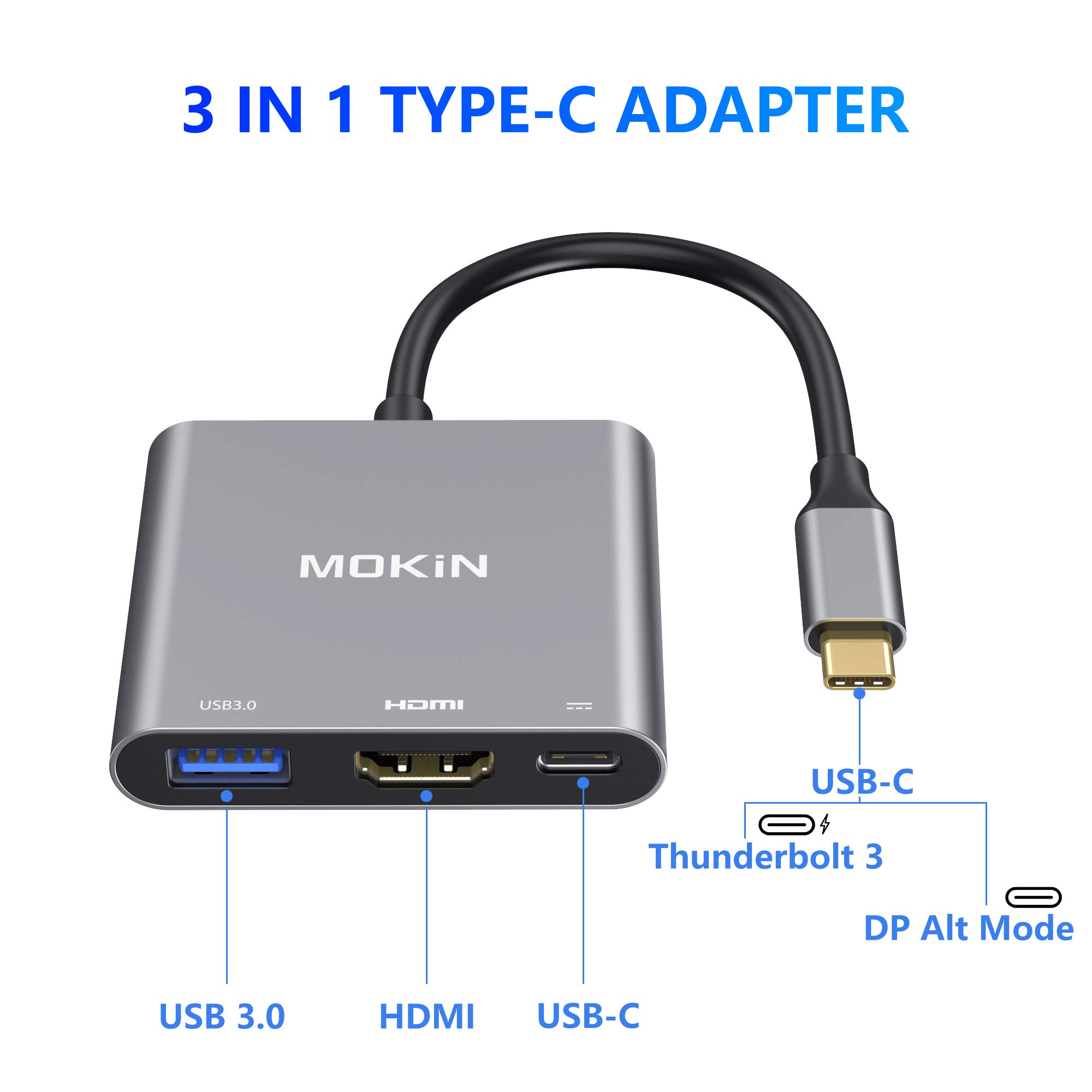 Foto 7 | Adaptador Multipuerto Usb C A Hdmi Mokin Para Macbook Pro/air - Venta Internacional.