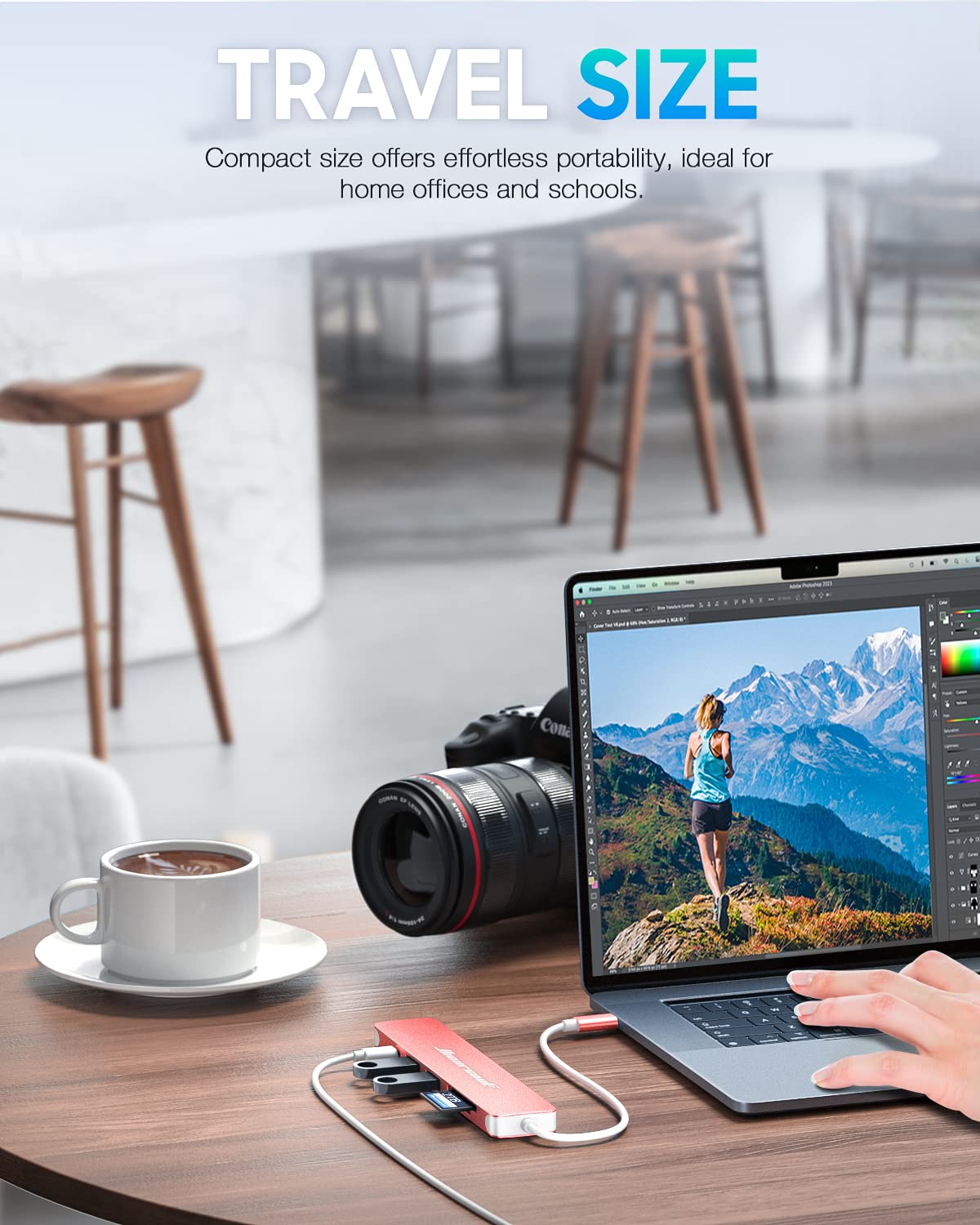 Foto 7 pulgar | Hub Usb C Hiearcool 7 En 1 Con Hdmi 4k  Usb 3.0  Sd/tf  Oro Rosa - Venta Internacional.