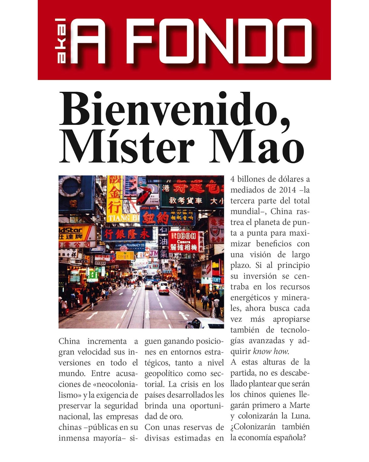Libro ''bienvenido, Mister Mao'' $370