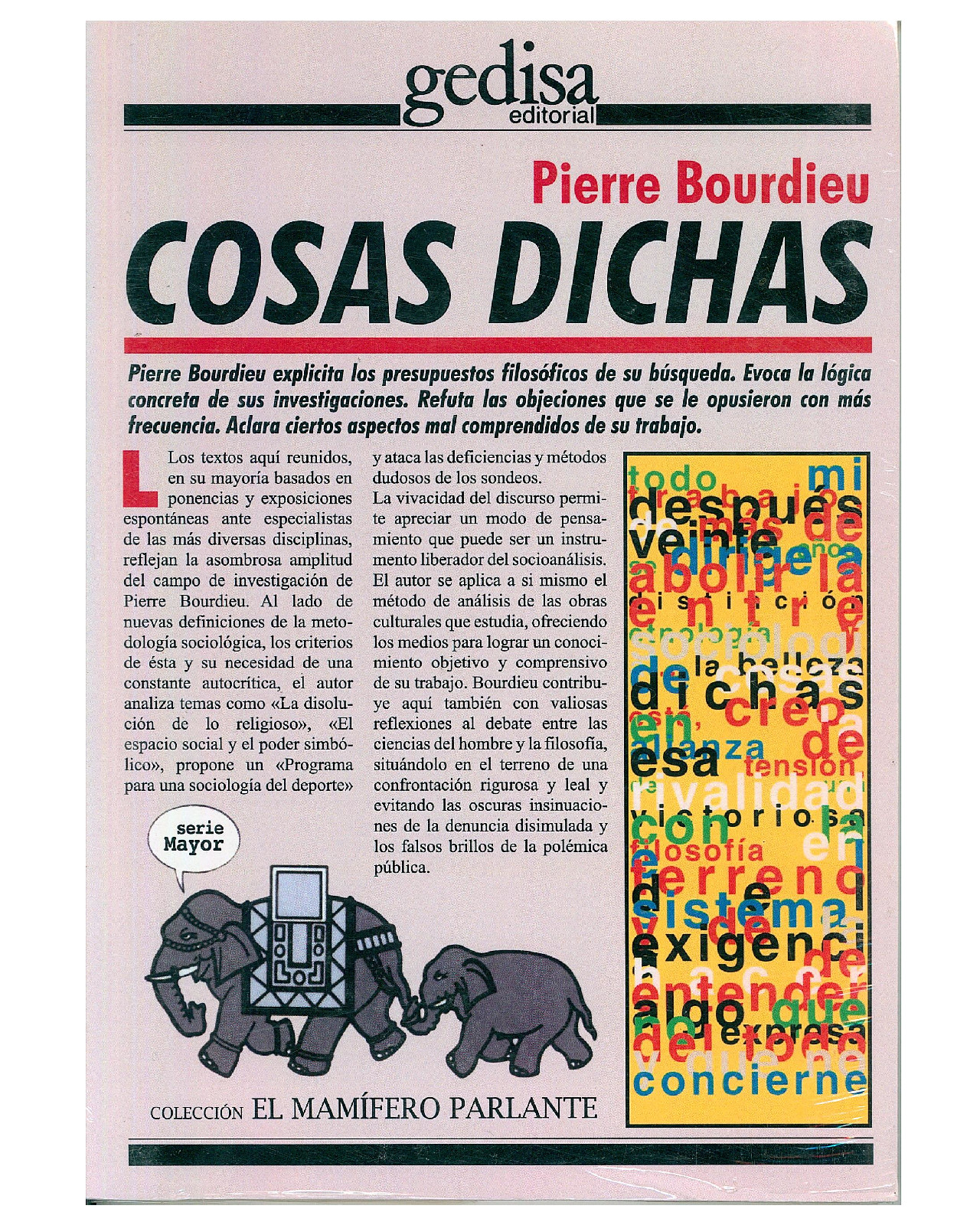 Foto 2 pulgar | Libro '' Cosas Dichas''