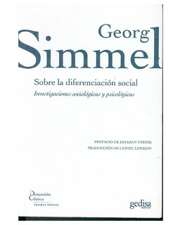 Foto 1 | Libro '' Georg Simmel Sobre La Diferenciación Social''