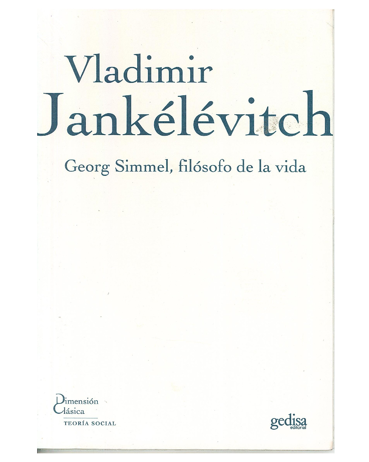 Foto 2 pulgar | Libro '' Georg Simmel, Filósofo De La Vida''