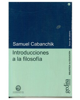 Foto 1 | Libro '' Introducciones A La Filosofía''