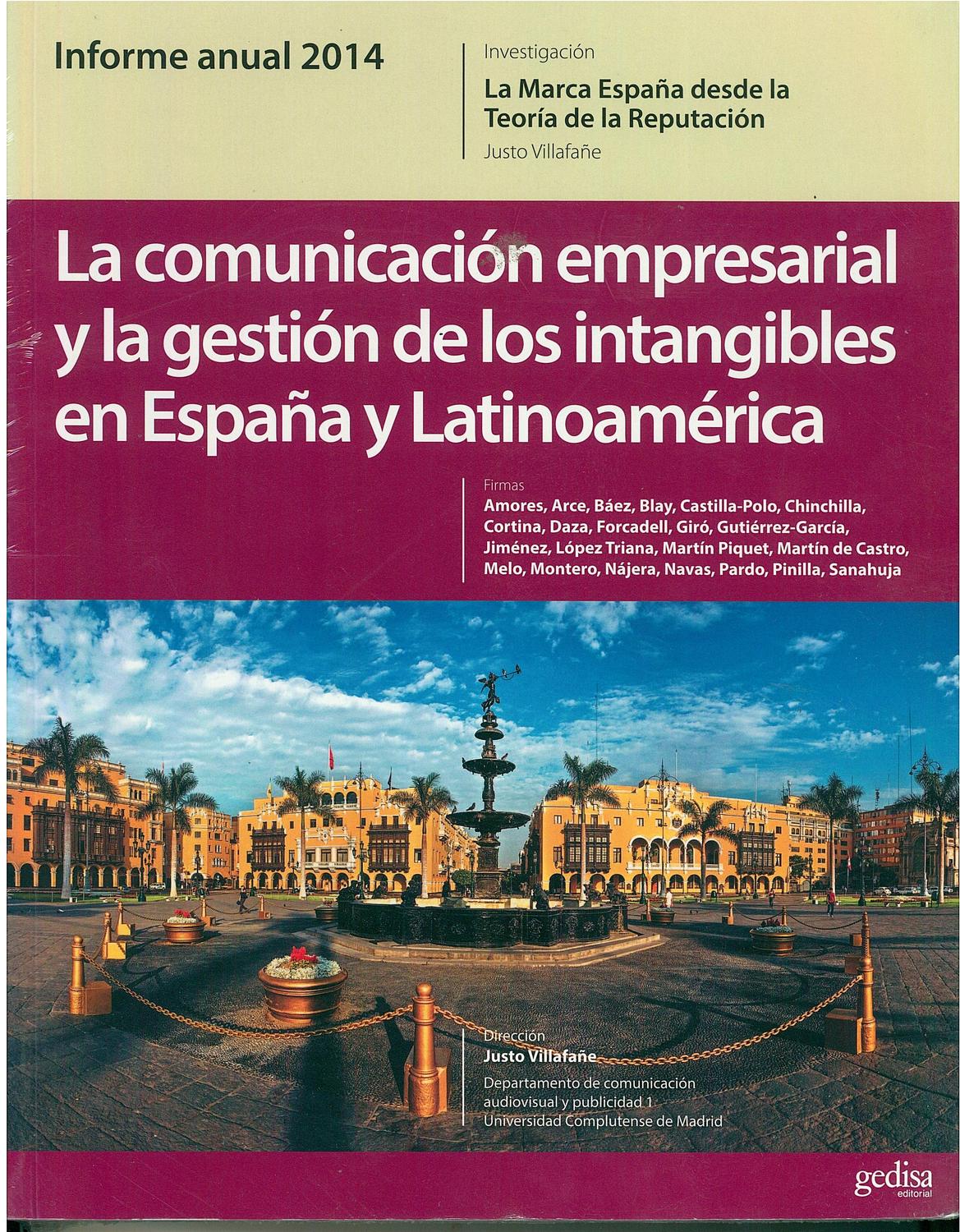 Foto 2 pulgar | La Comunicación Empresarial Y La Gestión De Los Intangibles En España Y Latinoamérica