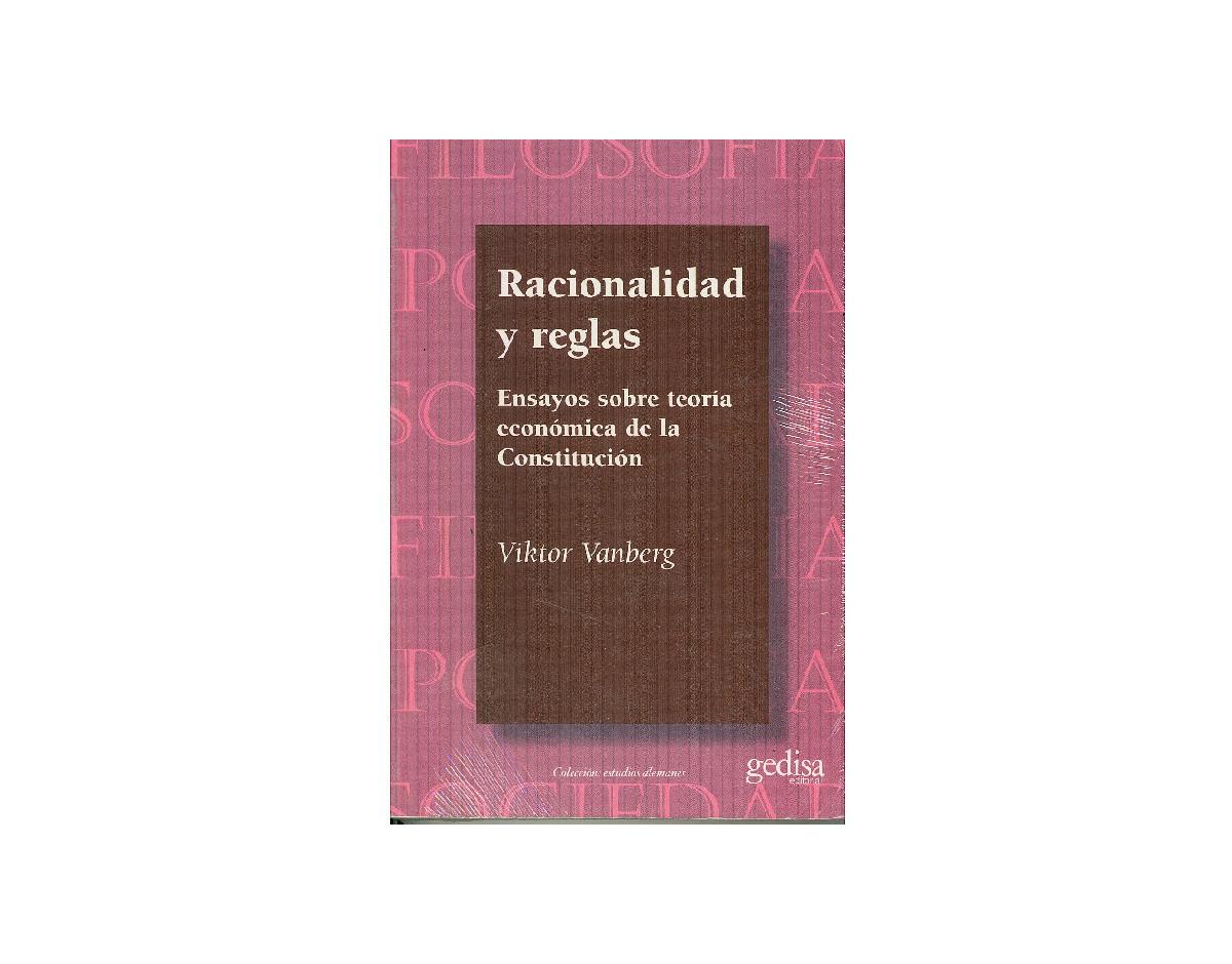 Foto 2 pulgar | Racionalidad Y Reglas