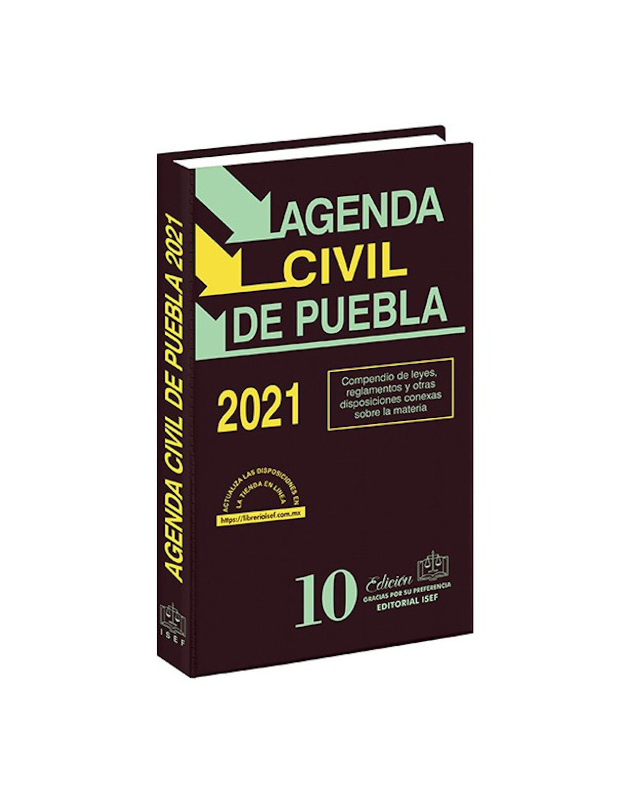 Foto 2 pulgar | Libro '' Agenda Civil Del Estado De Puebla 2021''