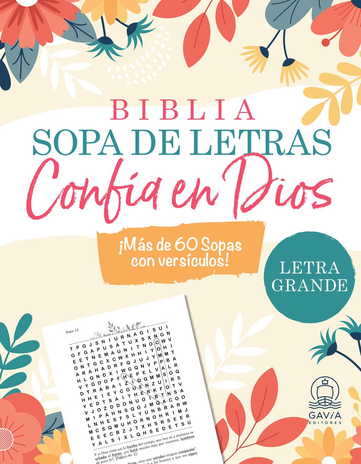 Libro " Biblia. Confía En Dios. Sopa De Letras"
