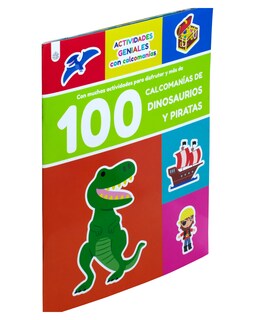 Foto 1 | Libro ''actividades Geniales: 100 Calcomanías Dinosaurios Y Piratas.''