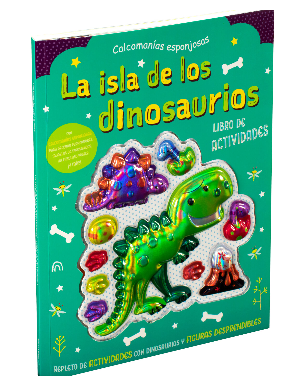 Foto 1 | Libro ''calcomanias Esponjosas: La Isla De Los Dinosaurios''