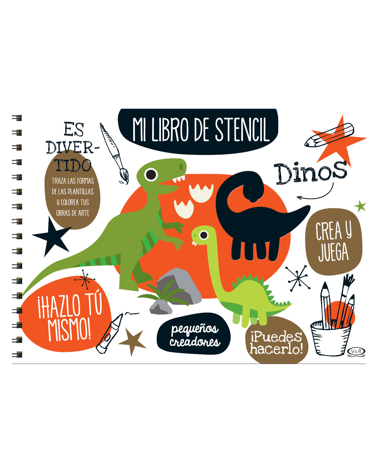 Libro ''dinos, Mi Libro De Stencil''