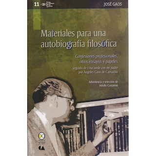 Foto 1 | Materiales para una Autobiografía Filosófica - Bonilla Artigas Editores - José Gaos