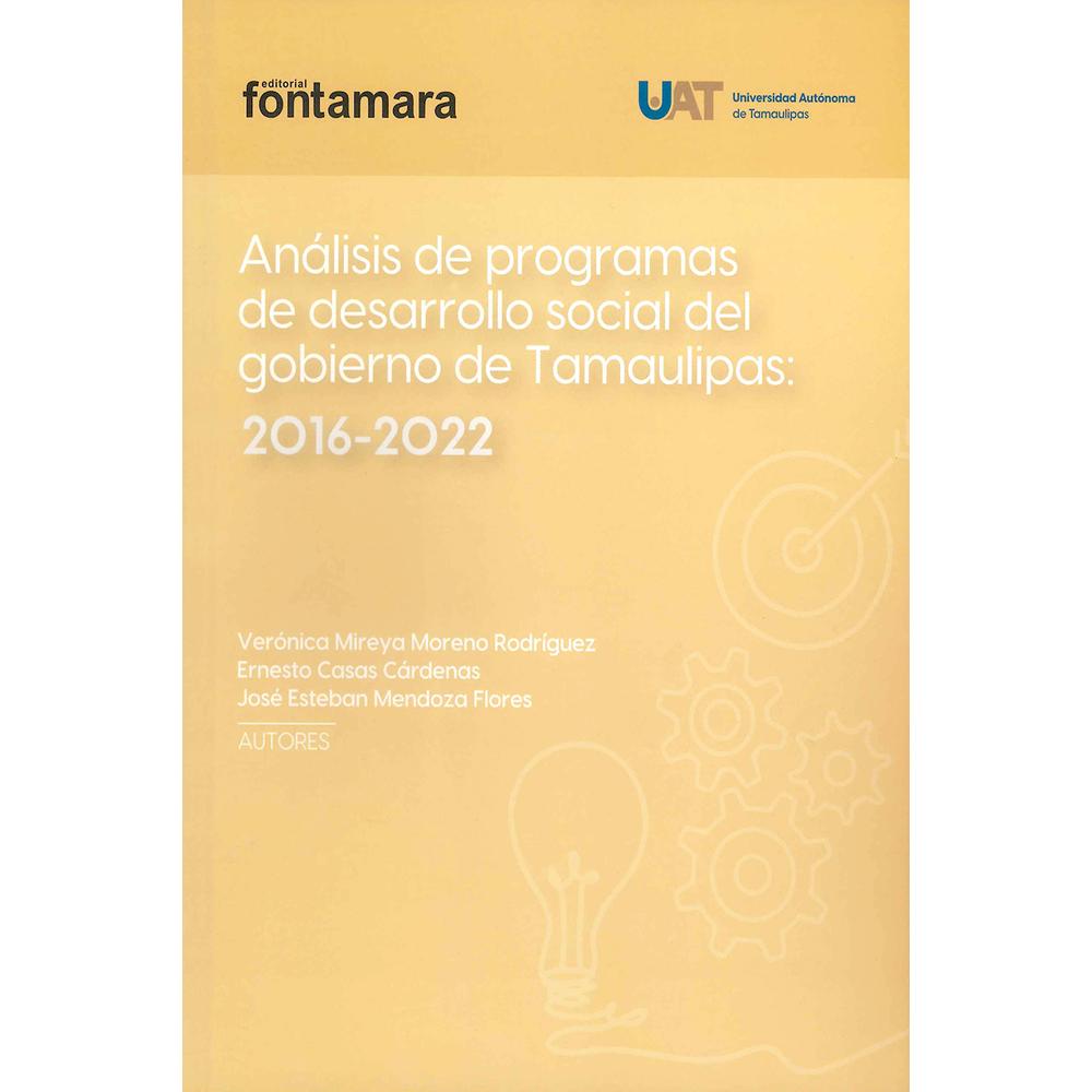 Foto 2 pulgar | Libro Análisis de Programas de Desarrollo Social del Gobierno de Tamaulipas 2016-2022
