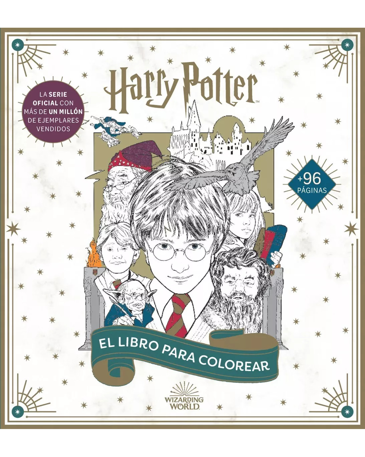Foto 2 pulgar | Libro para Colorear Harry Potter