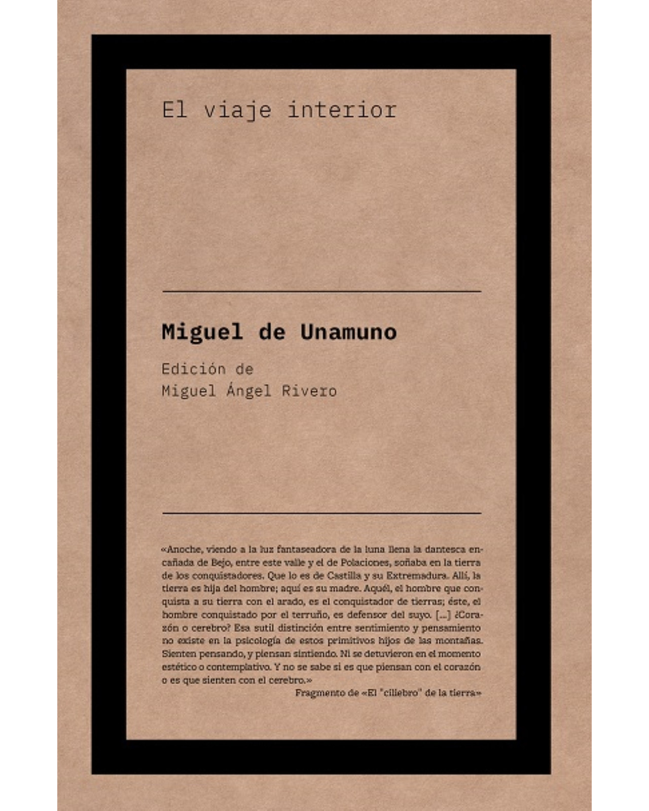 Libro El Viaje Interior Editorial Biblioteca Nueva Autor Miguel de Unamuno