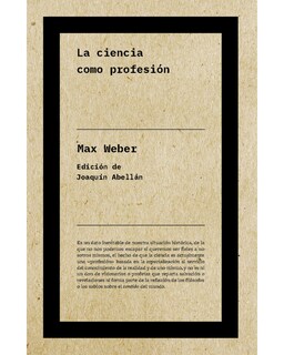 Foto 1 | Libro La Ciencia Como Profesión Autor Max Weber