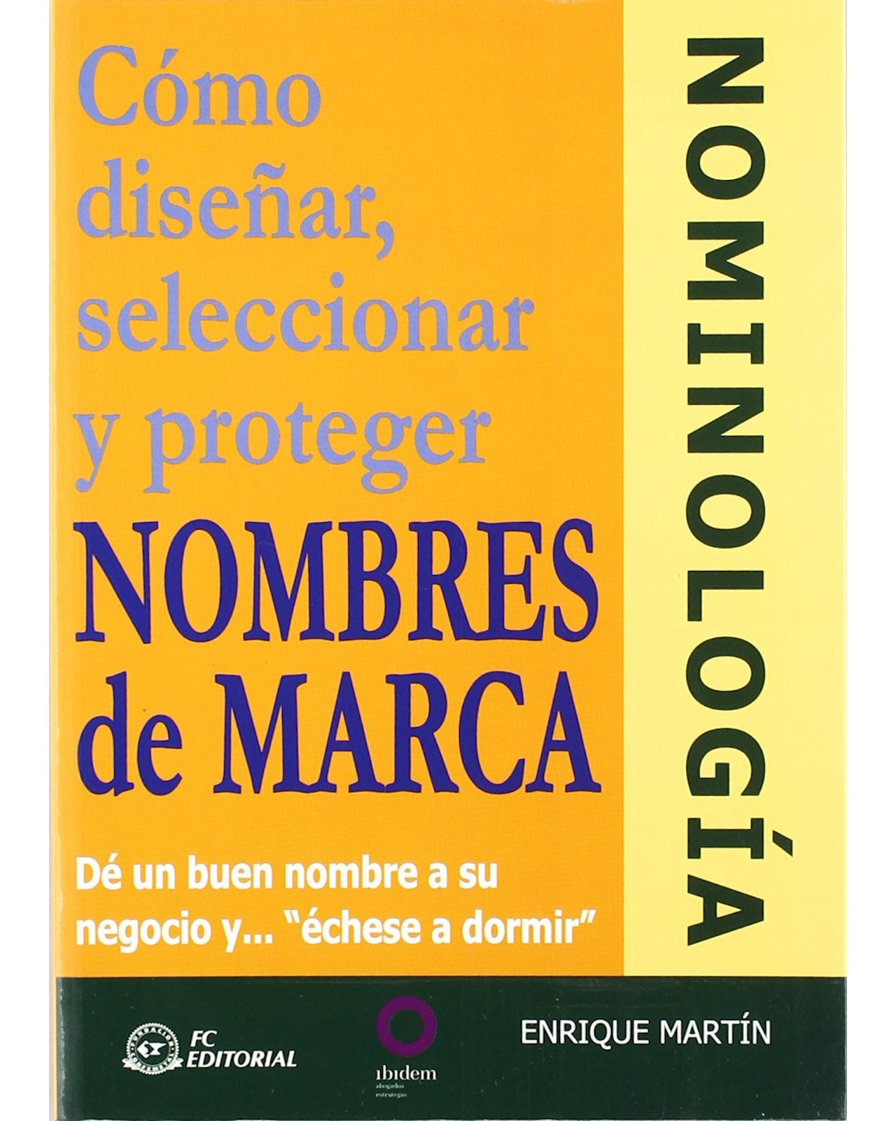 Libro Nominología Editorial Fc Autor Enrique Martín